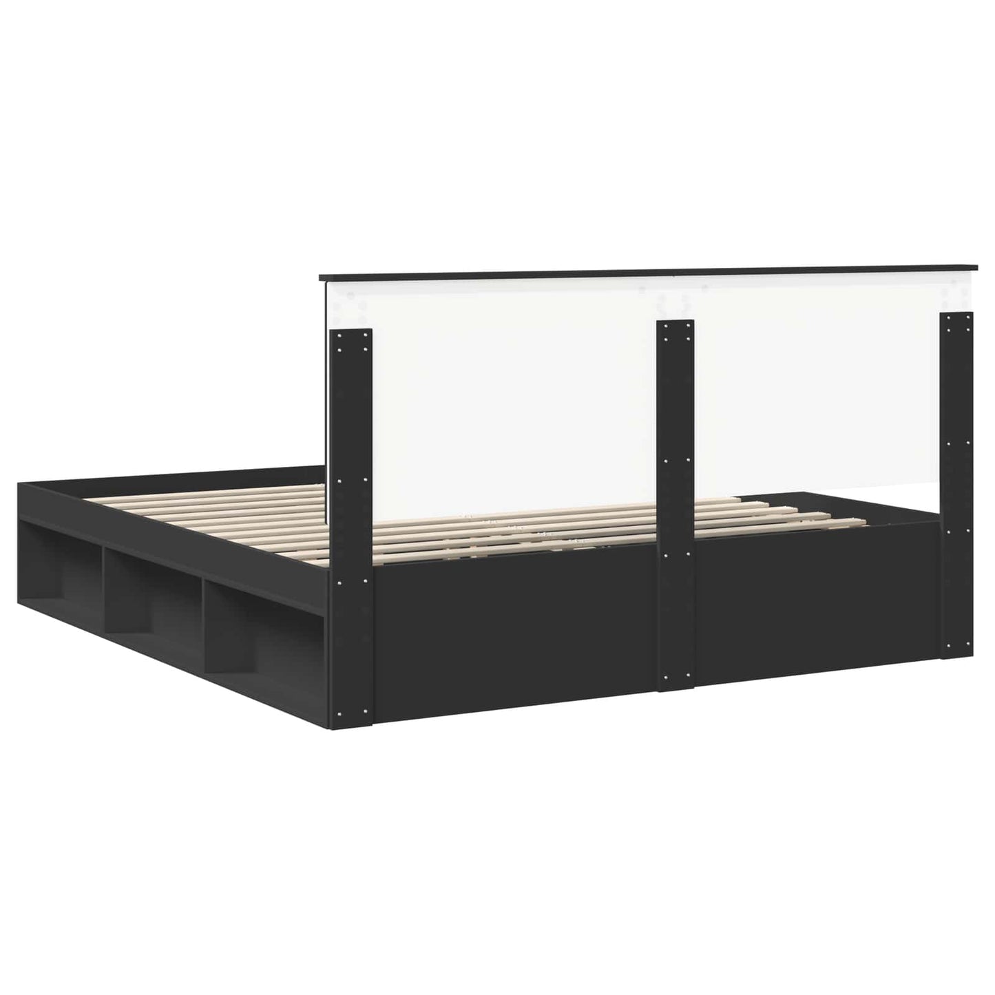 vidaXL Σκελετός Κρεβατιού Μαύρο 180 x 200 cm Στερεά ξυλεία πεύκου