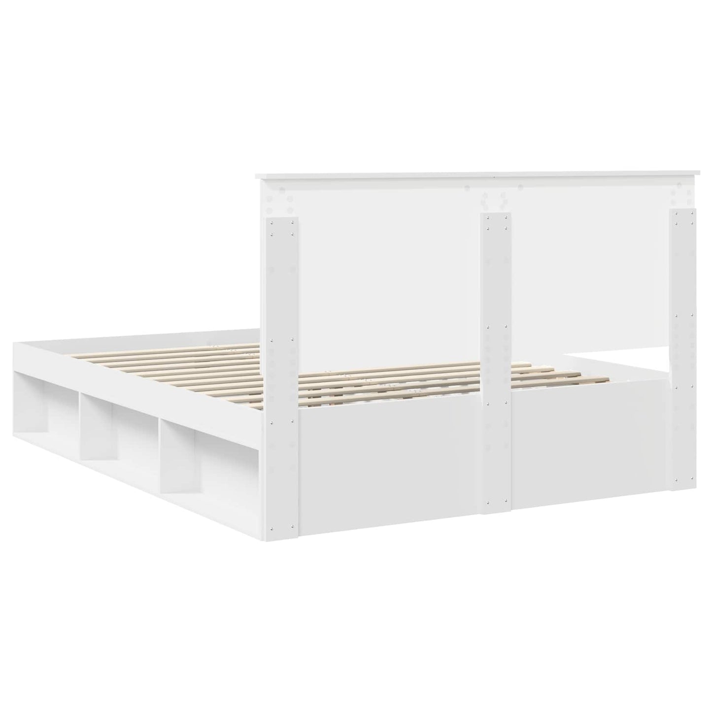vidaXL Σκελετός Κρεβατιού Λευκό 150 x 200 cm Στερεά ξυλεία πεύκου