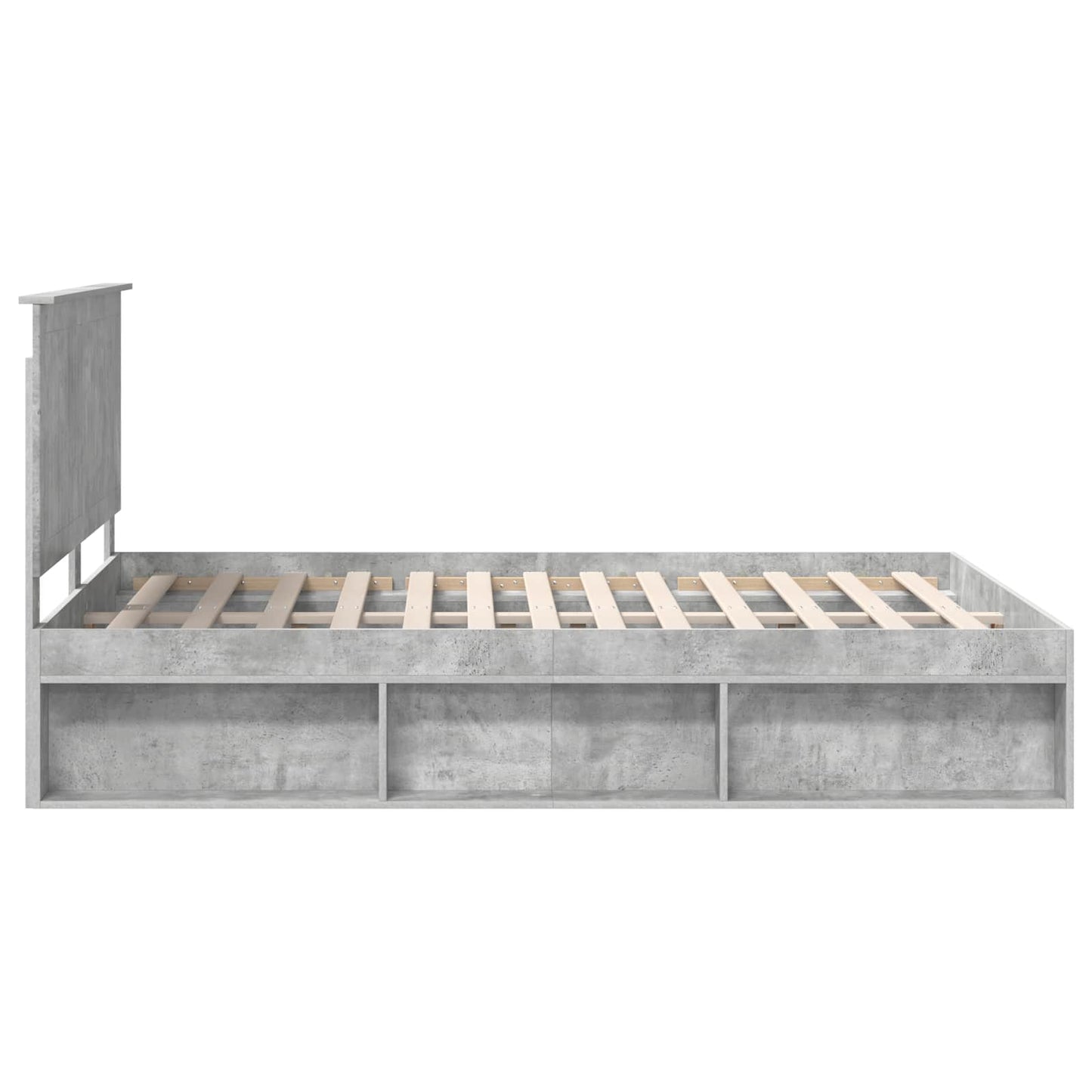 vidaXL Σκελετός Κρεβατιού Σκυρόδεμα 140 x 190 cm Στερεά ξυλεία πεύκου