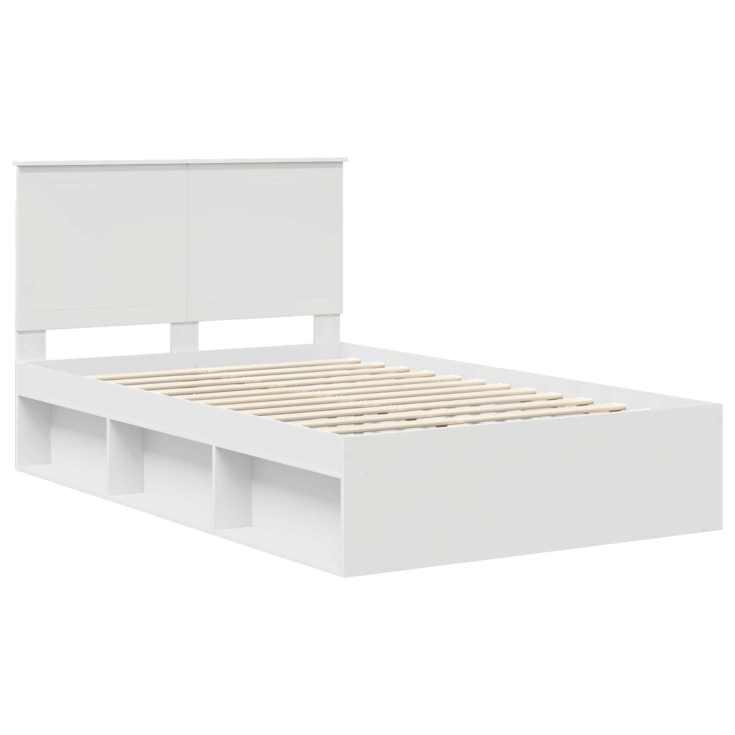 vidaXL Σκελετός Κρεβατιού Λευκό 120 x 190 cm Στερεά ξυλεία πεύκου