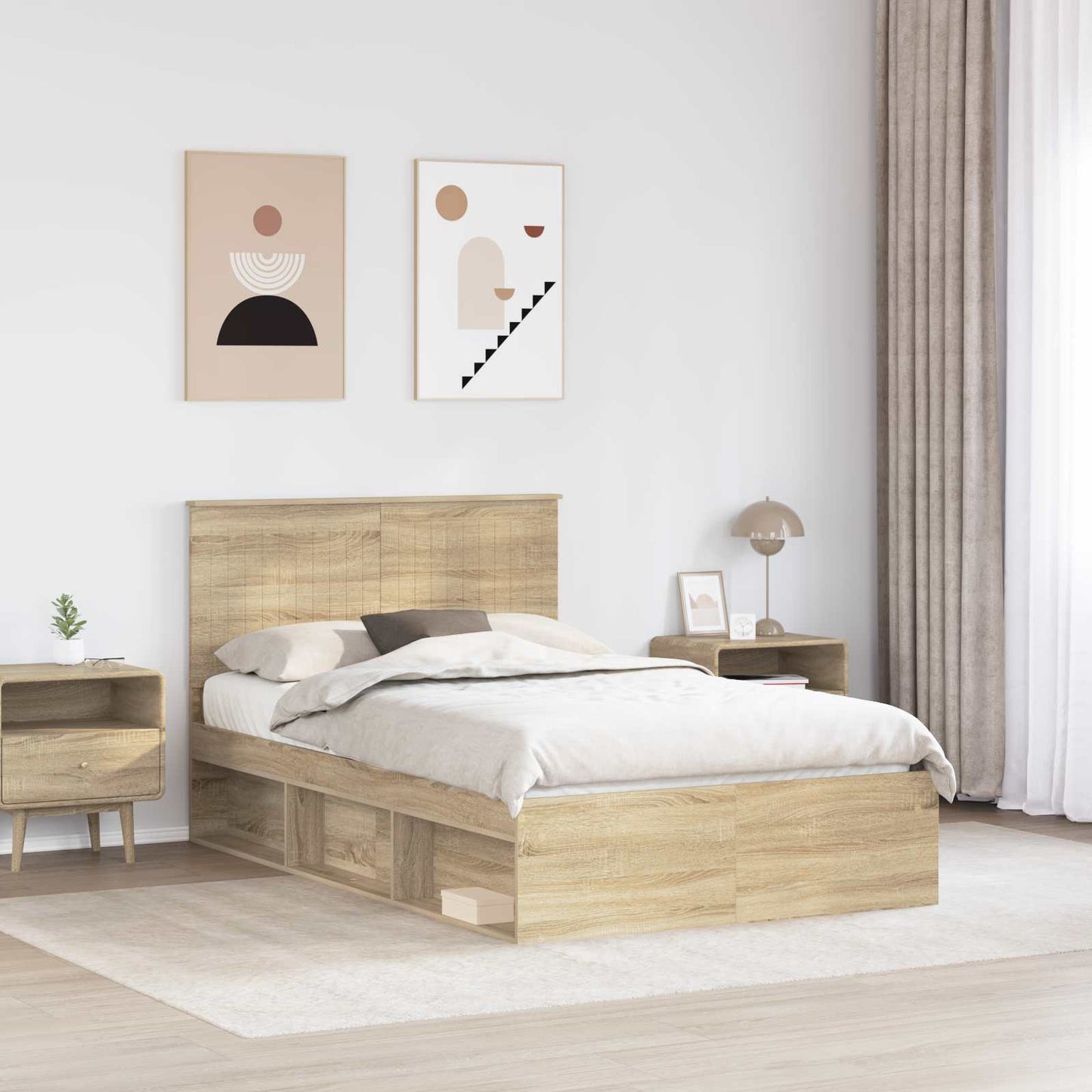 vidaXL Σκελετός Κρεβατιού Σονόμα 120 x 190 cm Στερεά ξυλεία πεύκου