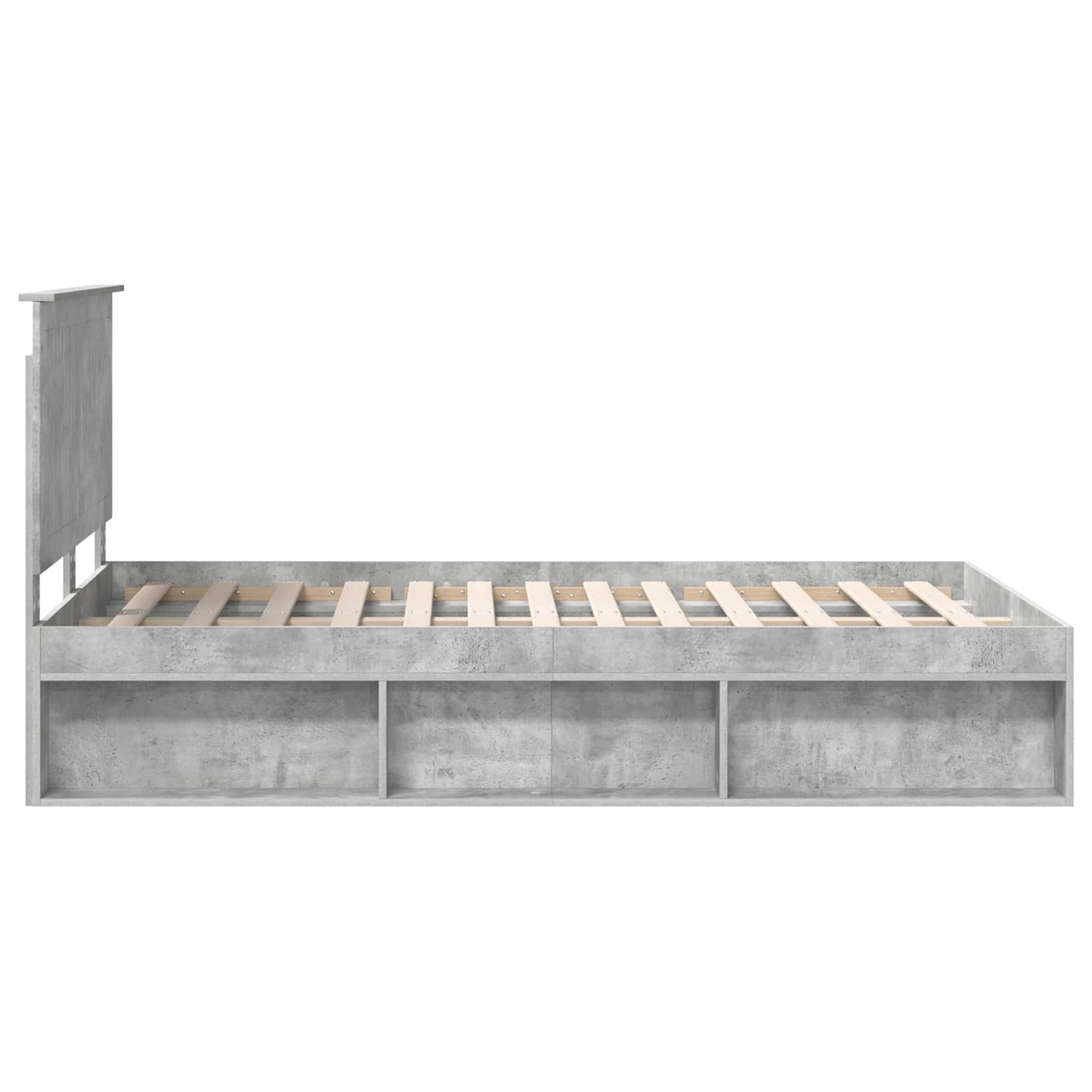 vidaXL Σκελετός Κρεβατιού Σκυρόδεμα 120 x 190 cm Στερεά ξυλεία πεύκου