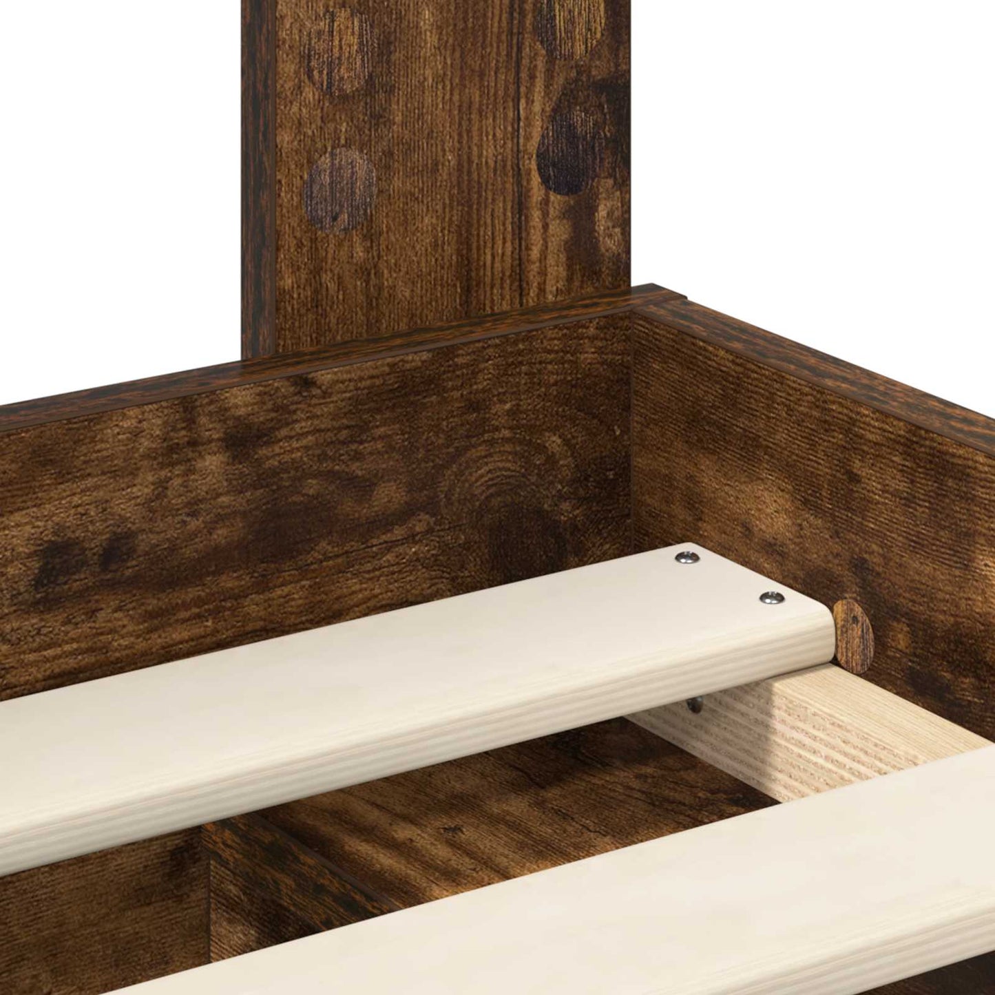vidaXL Σκελετός Κρεβατιού Καπνισμένο Ξύλο Δρυός 120 x 190 cm