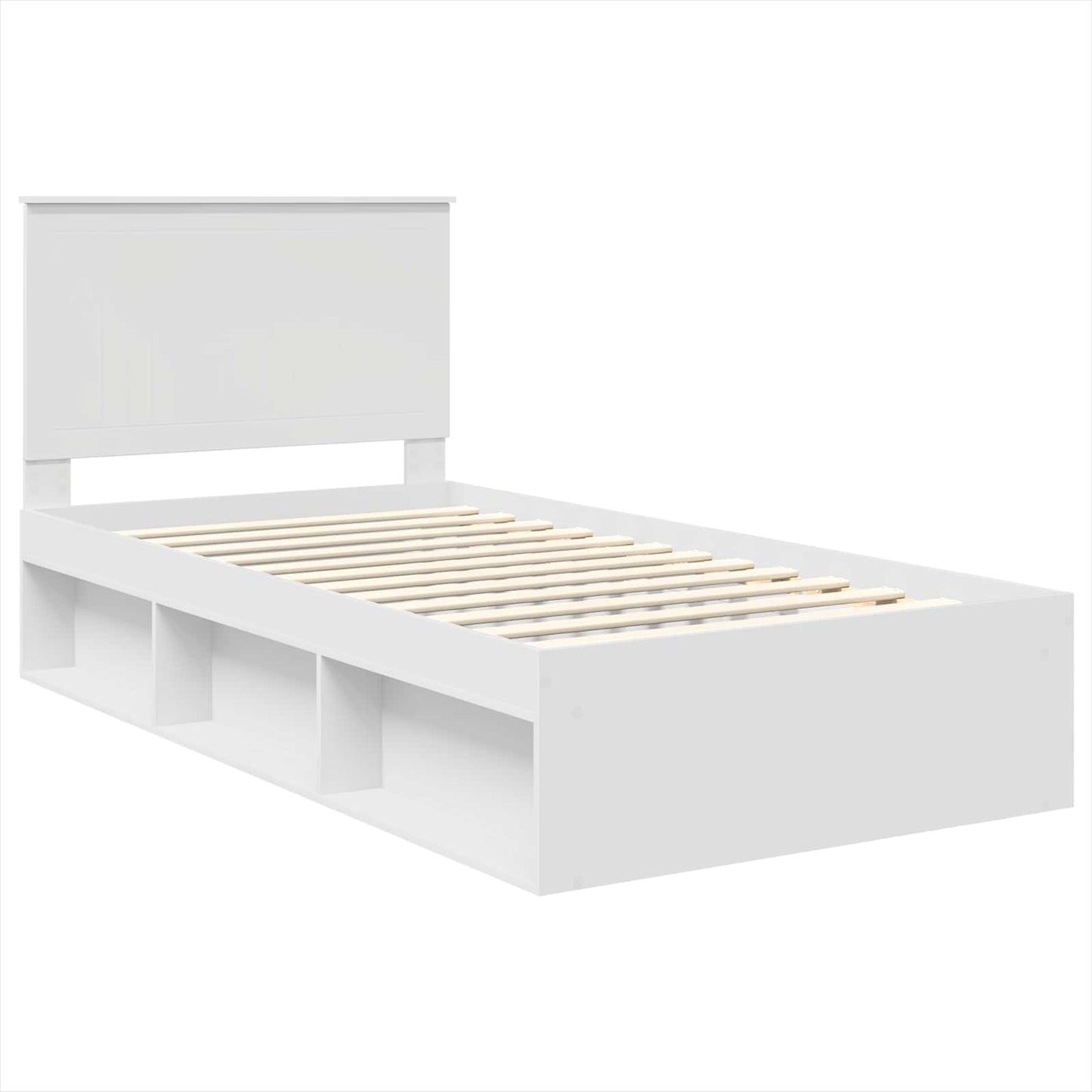 vidaXL Σκελετός Κρεβατιού Λευκό 100 x 200 cm Στερεά ξυλεία πεύκου