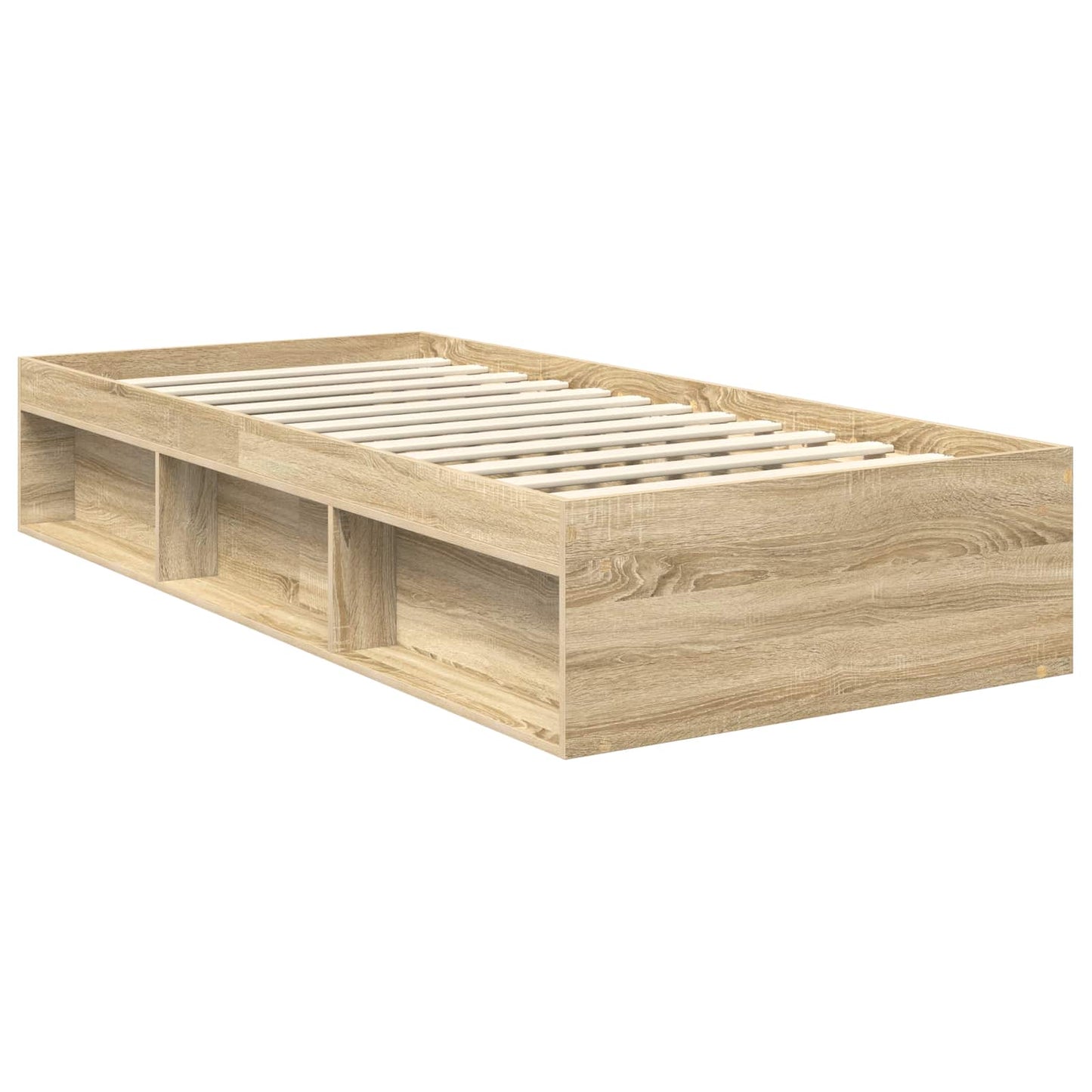 vidaXL Σκελετός Κρεβατιού Δρύς Sonoma 90 x 190 cm Στερεά ξυλεία πεύκου