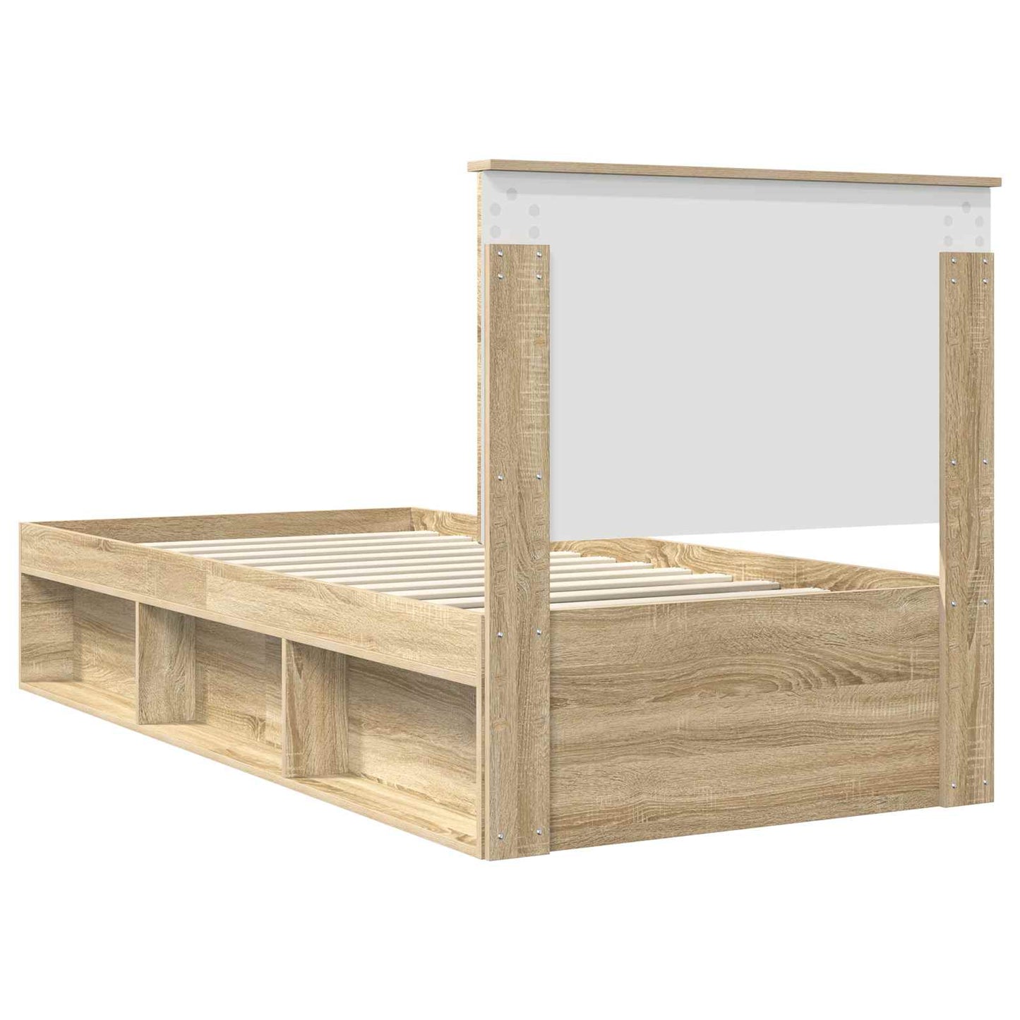 vidaXL Σκελετός Κρεβατιού Δρύς Sonoma 90 x 190 cm Στερεά ξυλεία πεύκου