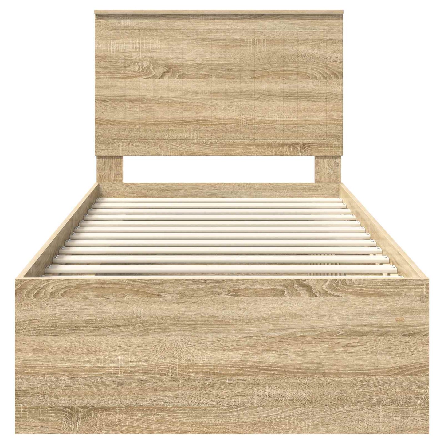 vidaXL Σκελετός Κρεβατιού Δρύς Sonoma 90 x 190 cm Στερεά ξυλεία πεύκου