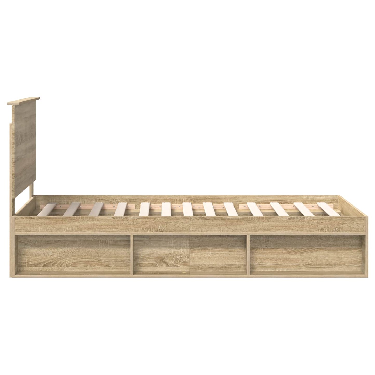 vidaXL Σκελετός Κρεβατιού Δρύς Sonoma 90 x 190 cm Στερεά ξυλεία πεύκου