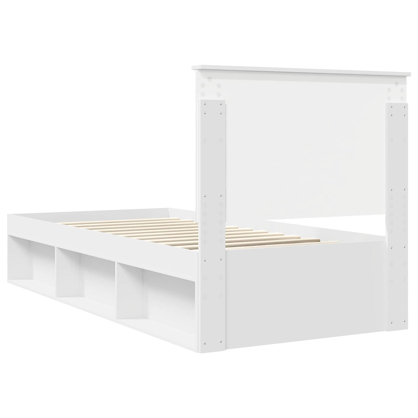 vidaXL Σκελετός Κρεβατιού Λευκό 90 x 190 cm Στερεά ξυλεία πεύκου
