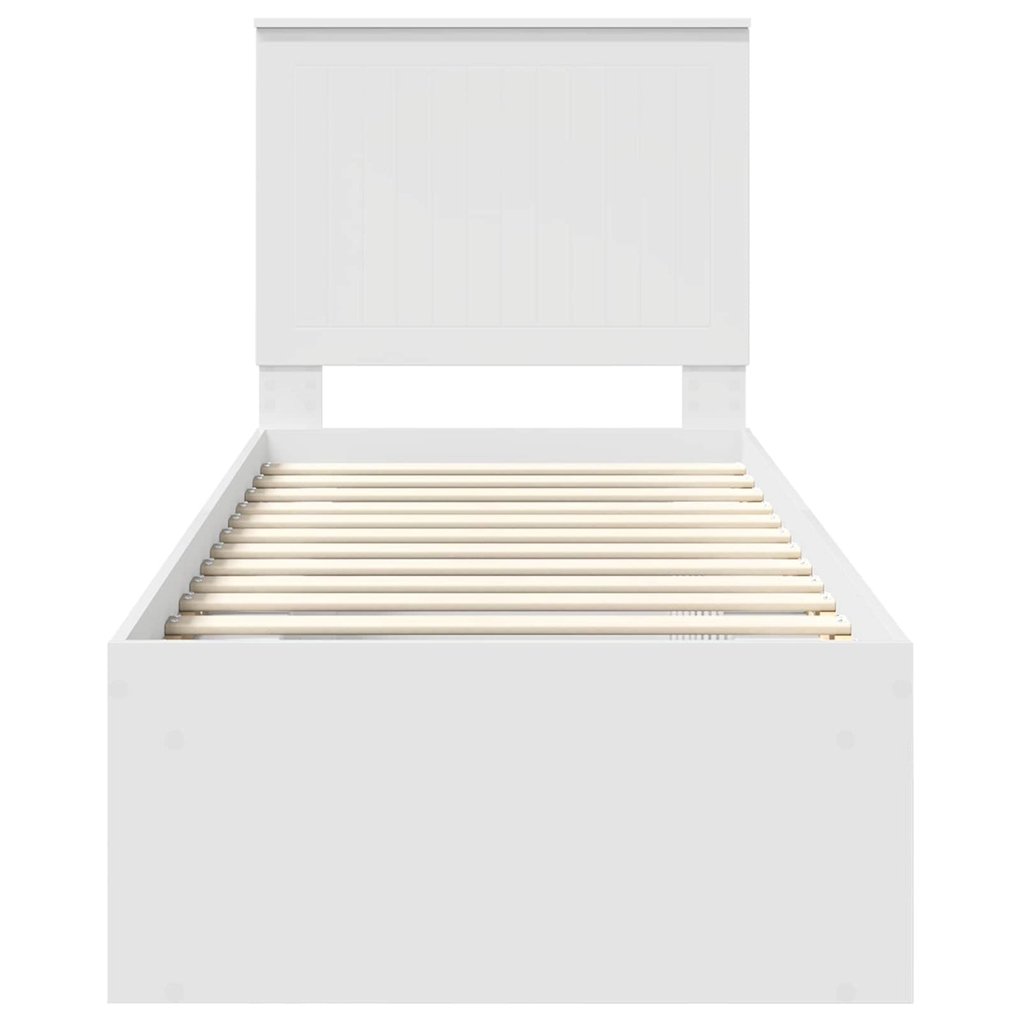 vidaXL Σκελετός Κρεβατιού Λευκό 75 x 190 cm Στερεά ξυλεία πεύκου