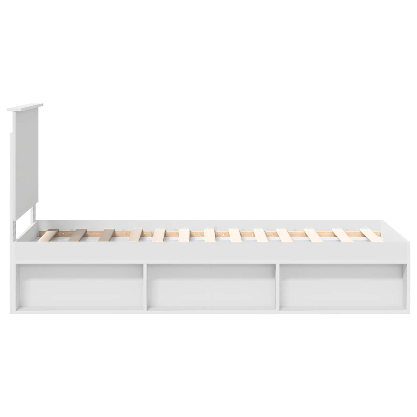 vidaXL Σκελετός Κρεβατιού Λευκό 75 x 190 cm Στερεά ξυλεία πεύκου