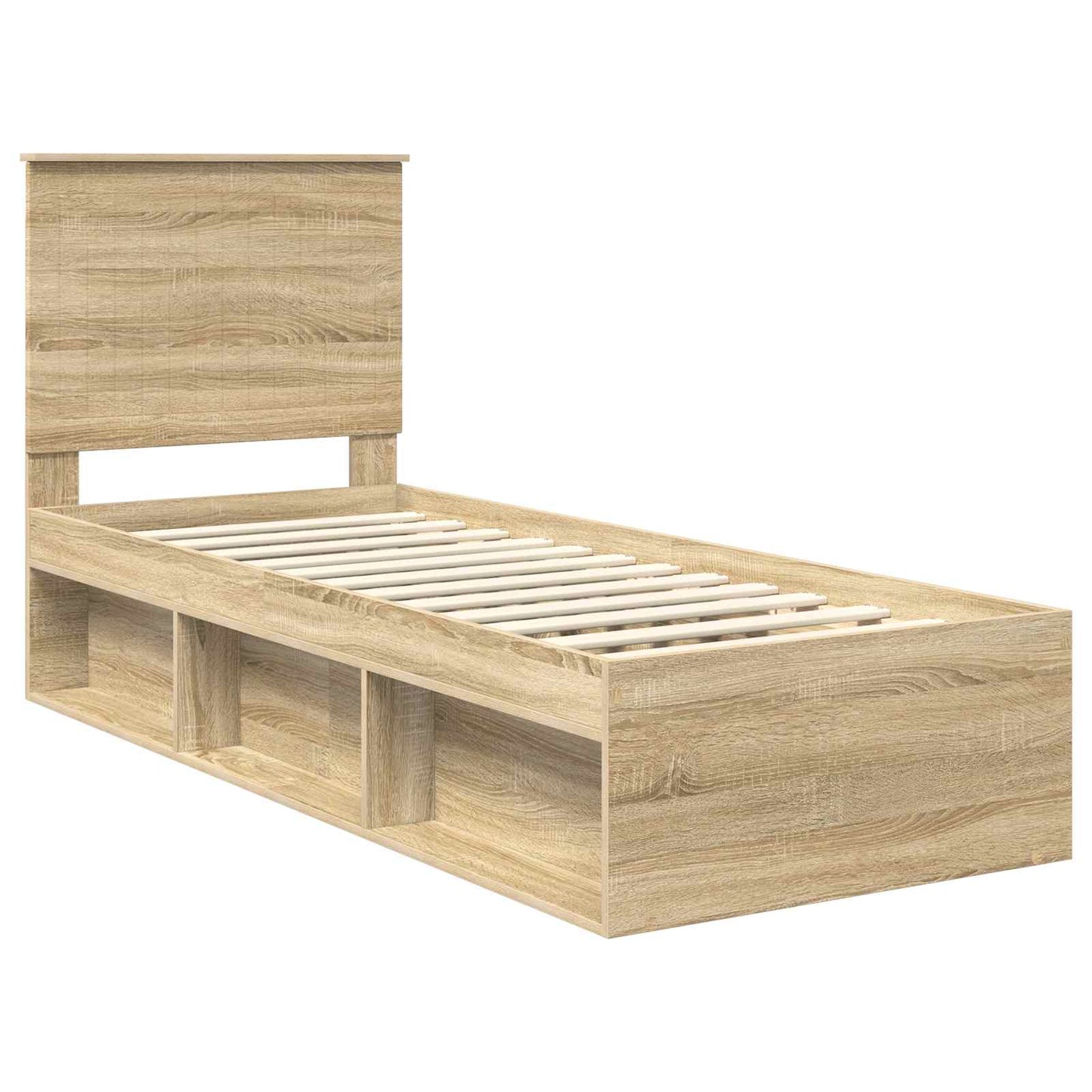 vidaXL Σκελετός Κρεβατιού Δρύς Sonoma 75 x 190 cm Στερεά ξυλεία πεύκου