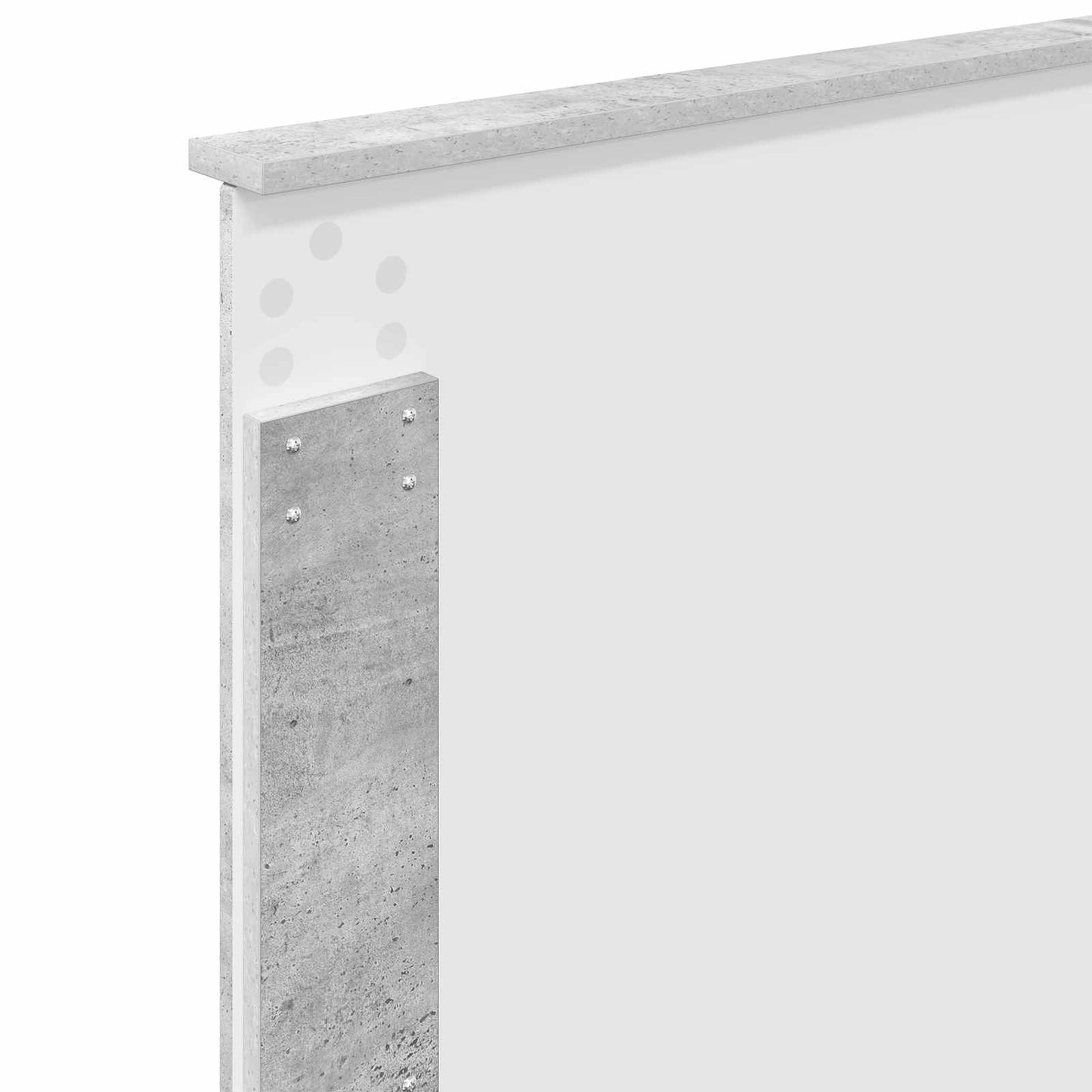 vidaXL Σκελετός Κρεβατιού Γκρι Μπετόν 75 x 190 cm Στερεά ξυλεία πεύκου