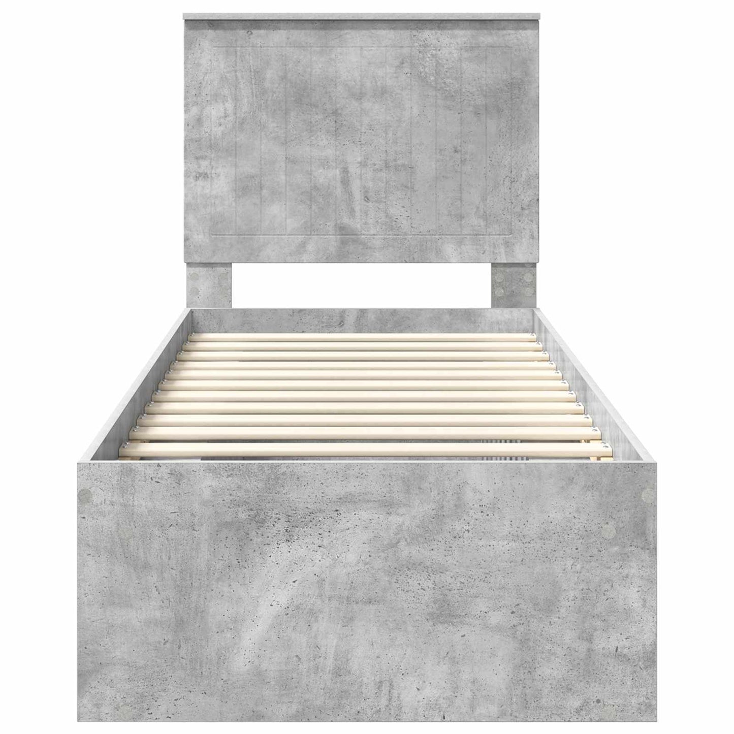 vidaXL Σκελετός Κρεβατιού Γκρι Μπετόν 75 x 190 cm Στερεά ξυλεία πεύκου