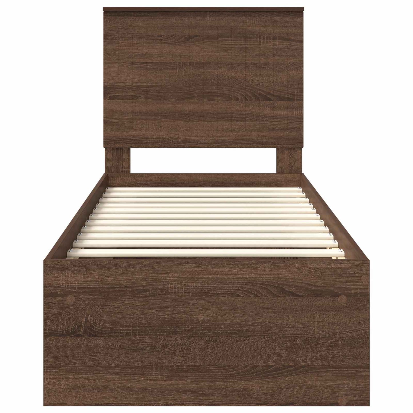 vidaXL Σκελετός Κρεβατιού Καφέ δρυς 75 x 190 cm Στερεά ξυλεία πεύκου