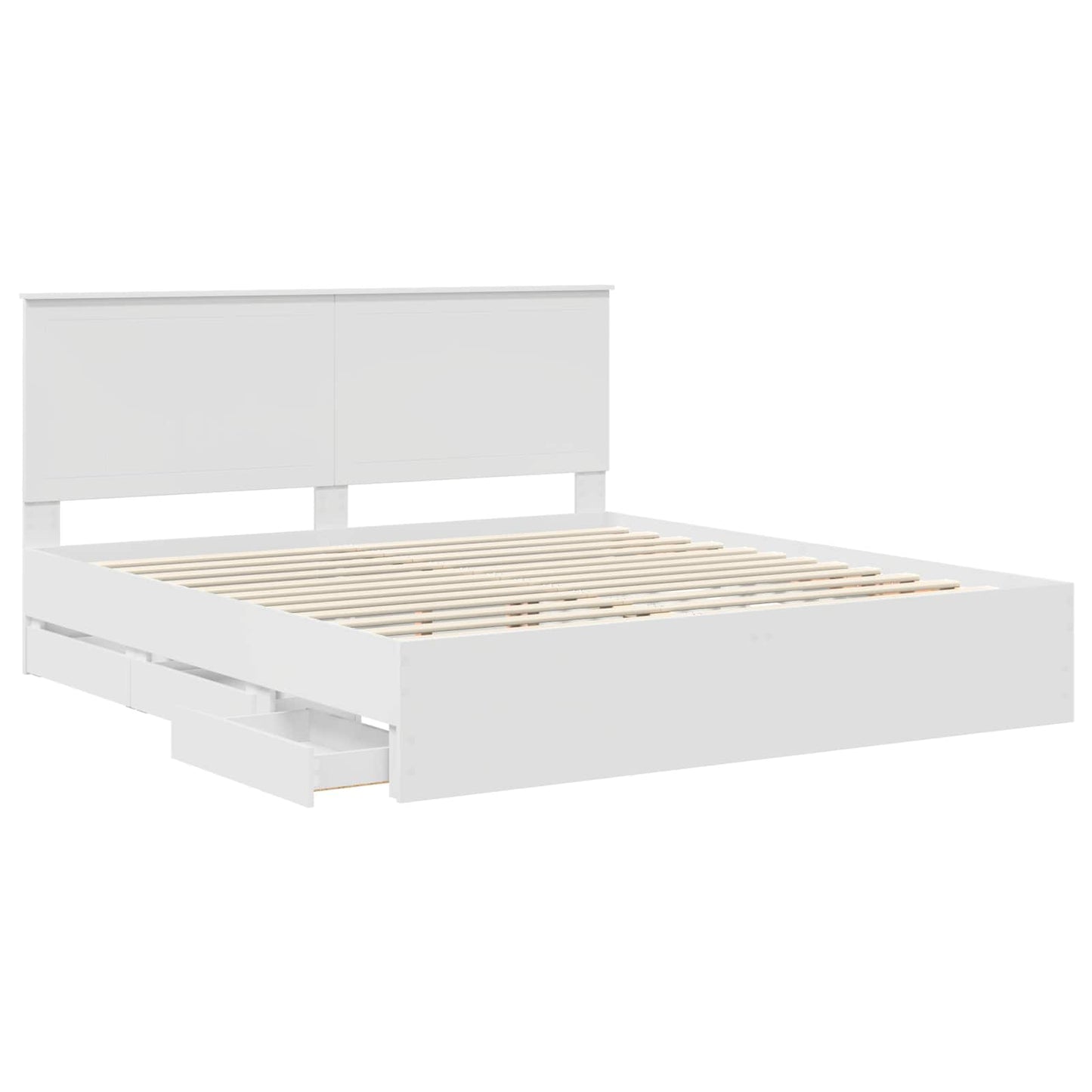 vidaXL Σκελετός Κρεβατιού Λευκό 180 x 200 cm Μηχανήματος Ξύλο