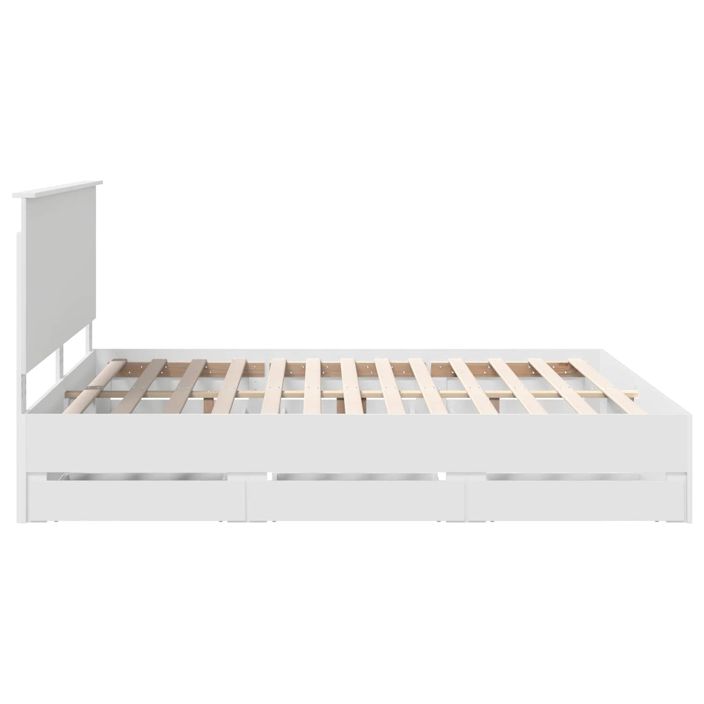 vidaXL Σκελετός Κρεβατιού Λευκό 180 x 200 cm Μηχανήματος Ξύλο