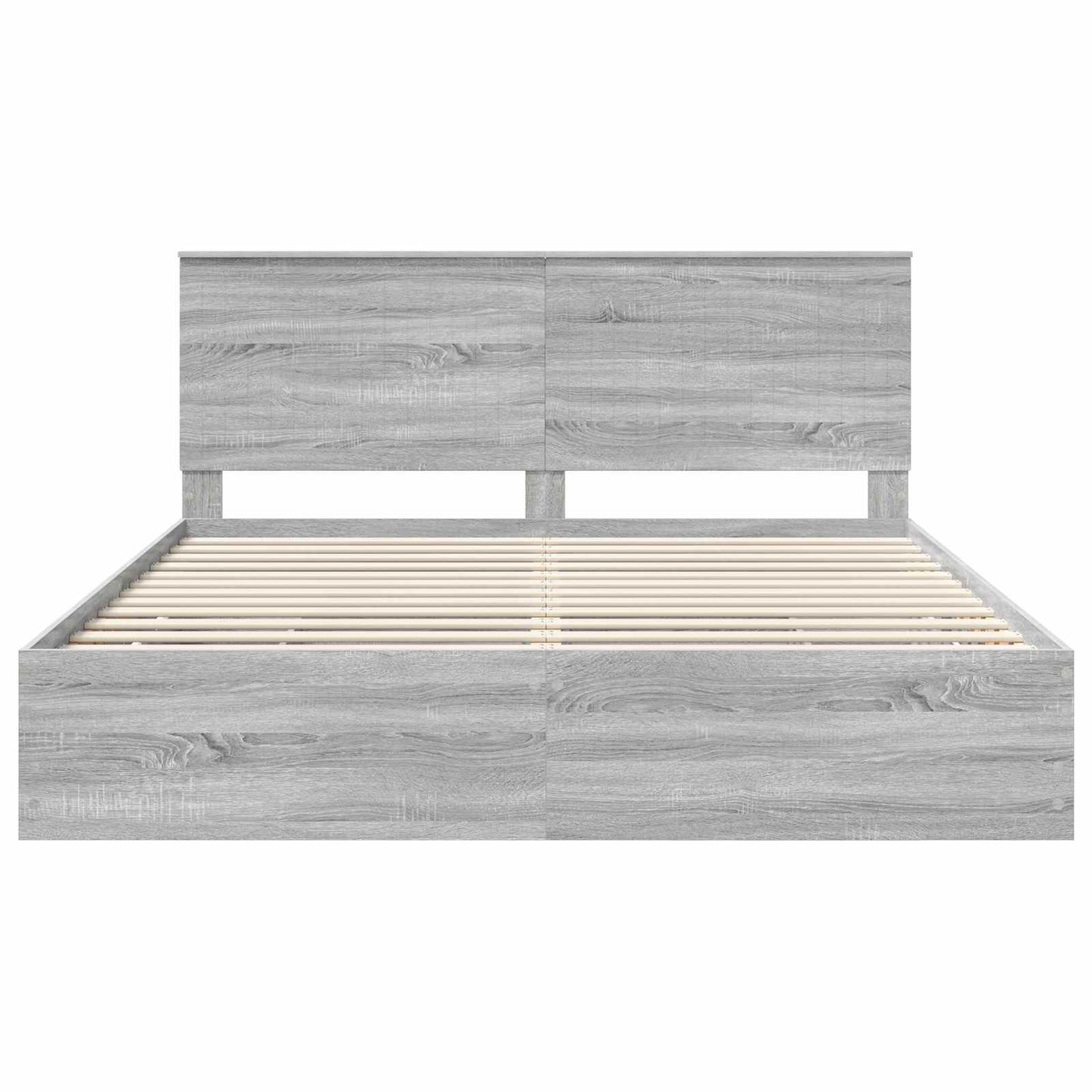 vidaXL Σκελετός Κρεβατιού Γκρίζο Σονομα 180 x 200 cm Μηχανήματος Ξύλο