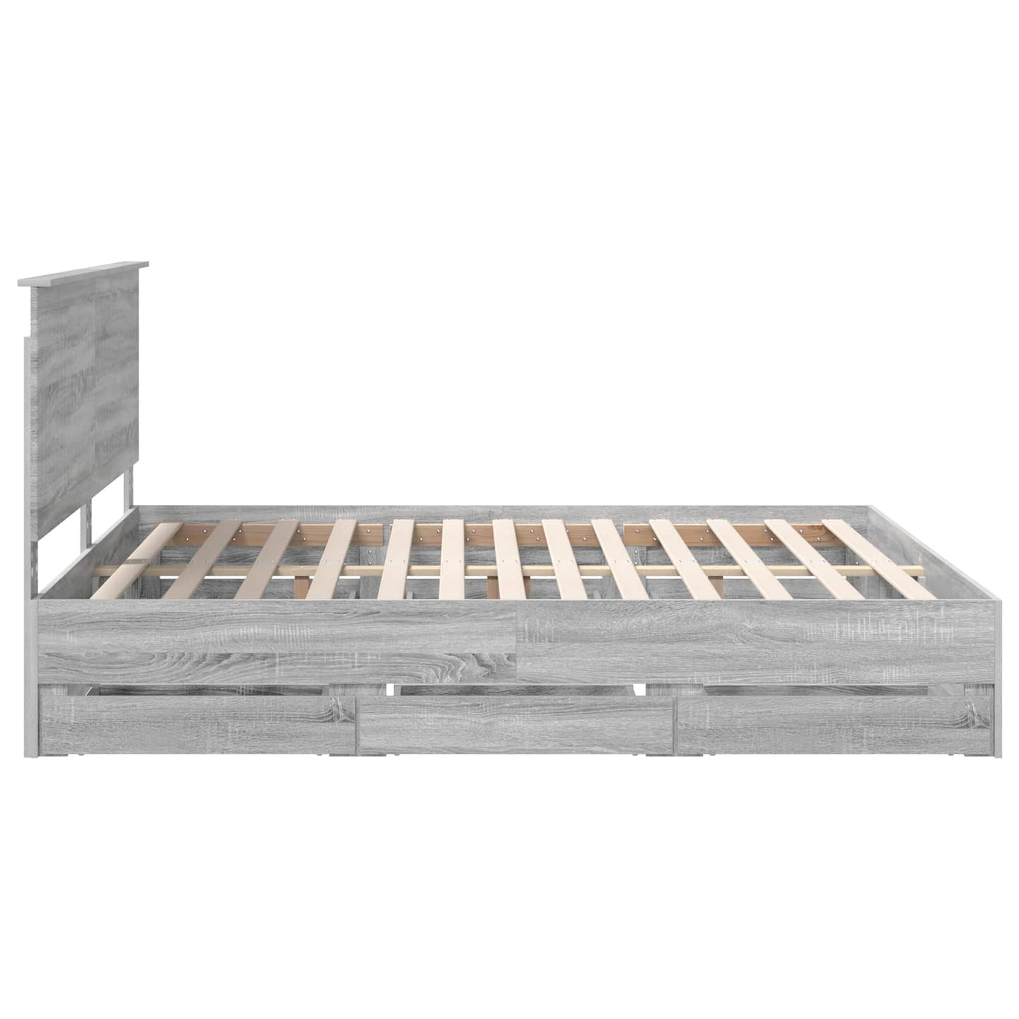 vidaXL Σκελετός Κρεβατιού Γκρίζο Σονομα 180 x 200 cm Μηχανήματος Ξύλο