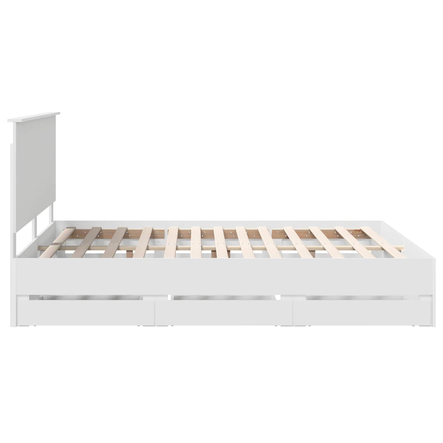 vidaXL Σκελετός Κρεβατιού Λευκό 160 x 200 cm Μηχανήματος Ξύλο