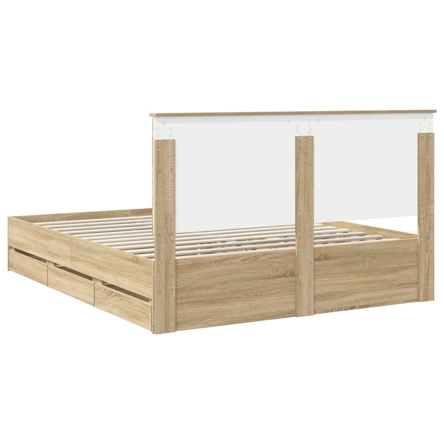 vidaXL Σκελετός Κρεβατιού Δρύς Sonoma 160 x 200 cm Μηχανήματος Ξύλο
