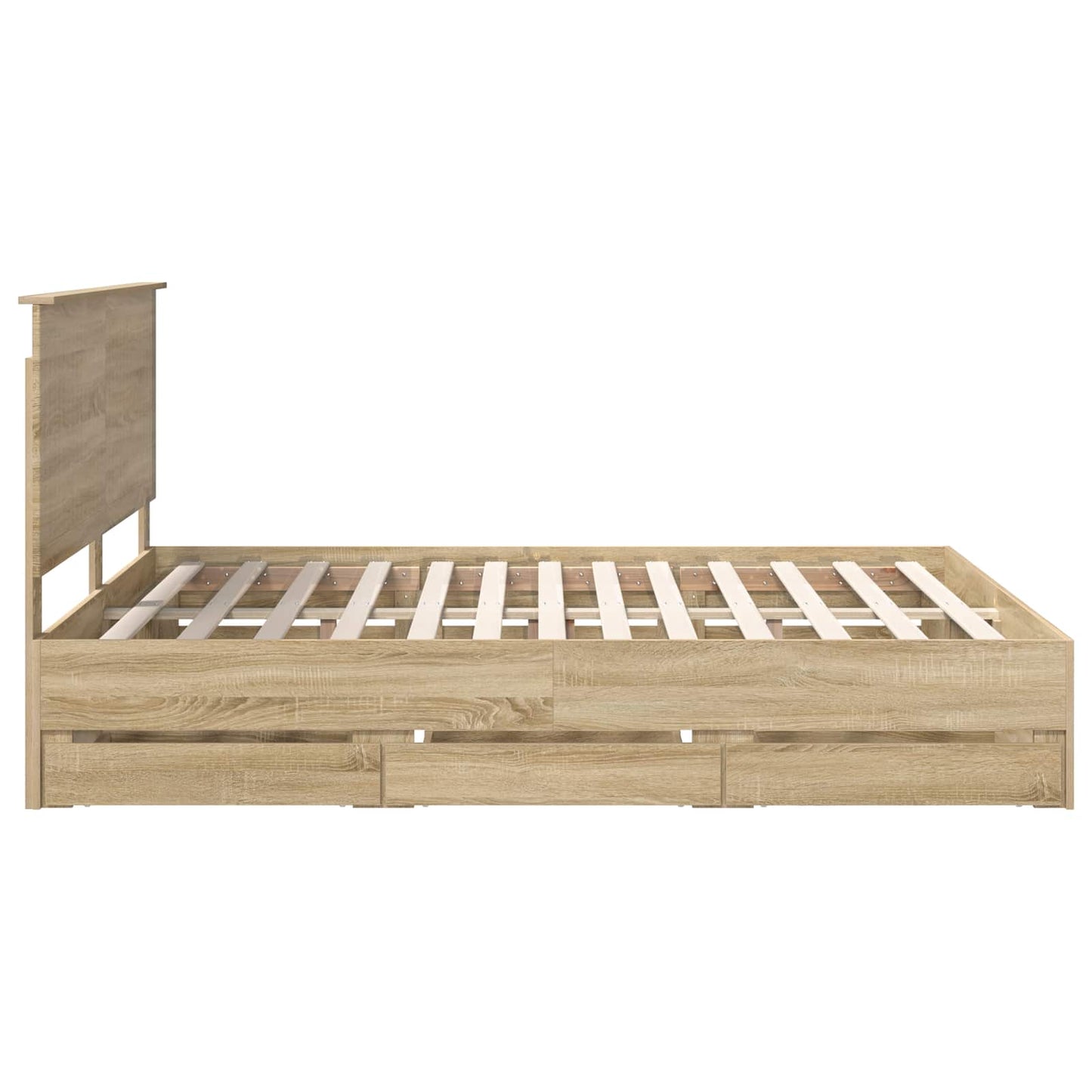 vidaXL Σκελετός Κρεβατιού Δρύς Sonoma 160 x 200 cm Μηχανήματος Ξύλο