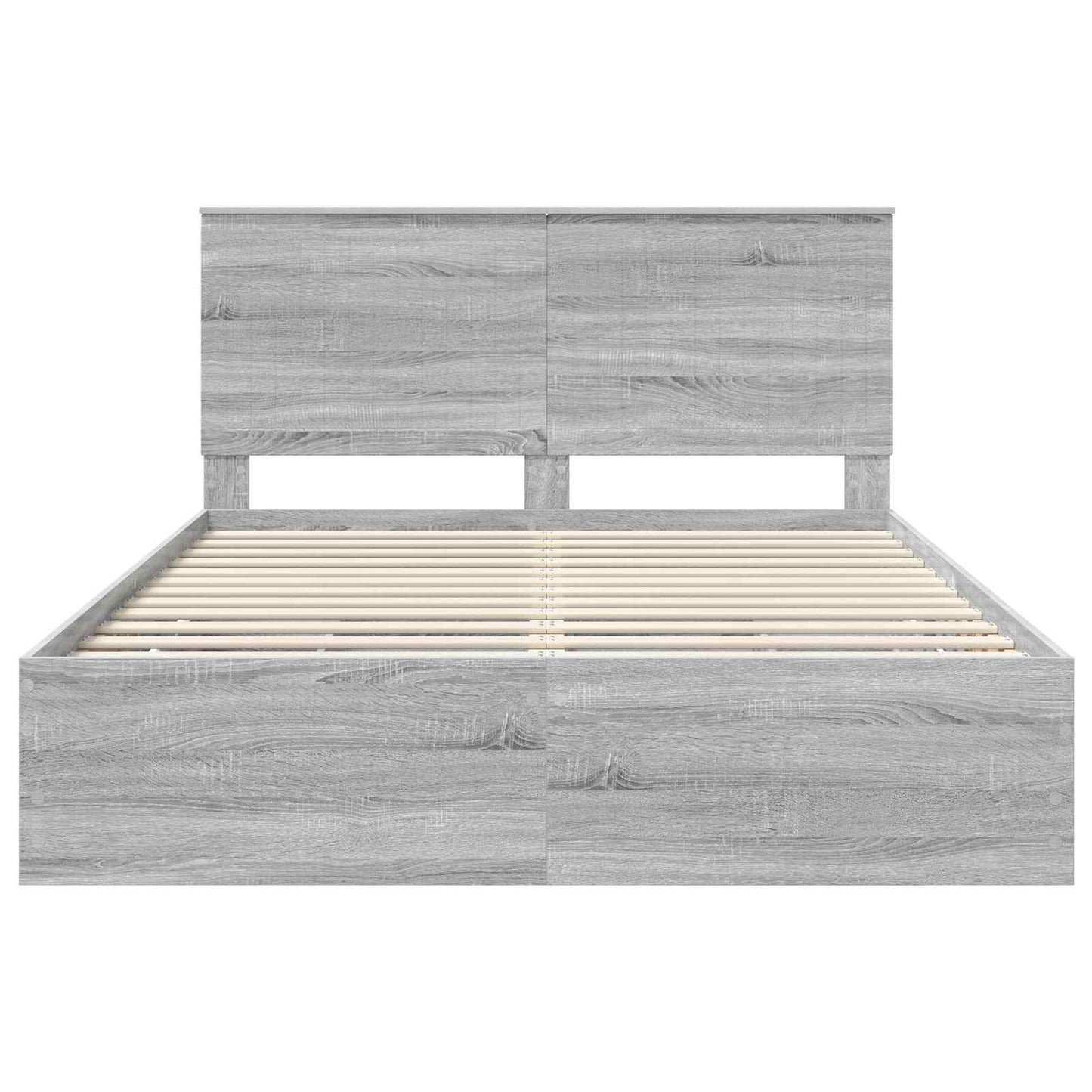 vidaXL Σκελετός Κρεβατιού Γκρίζο Σονομα 150 x 200 cm Μηχανήματος Ξύλο