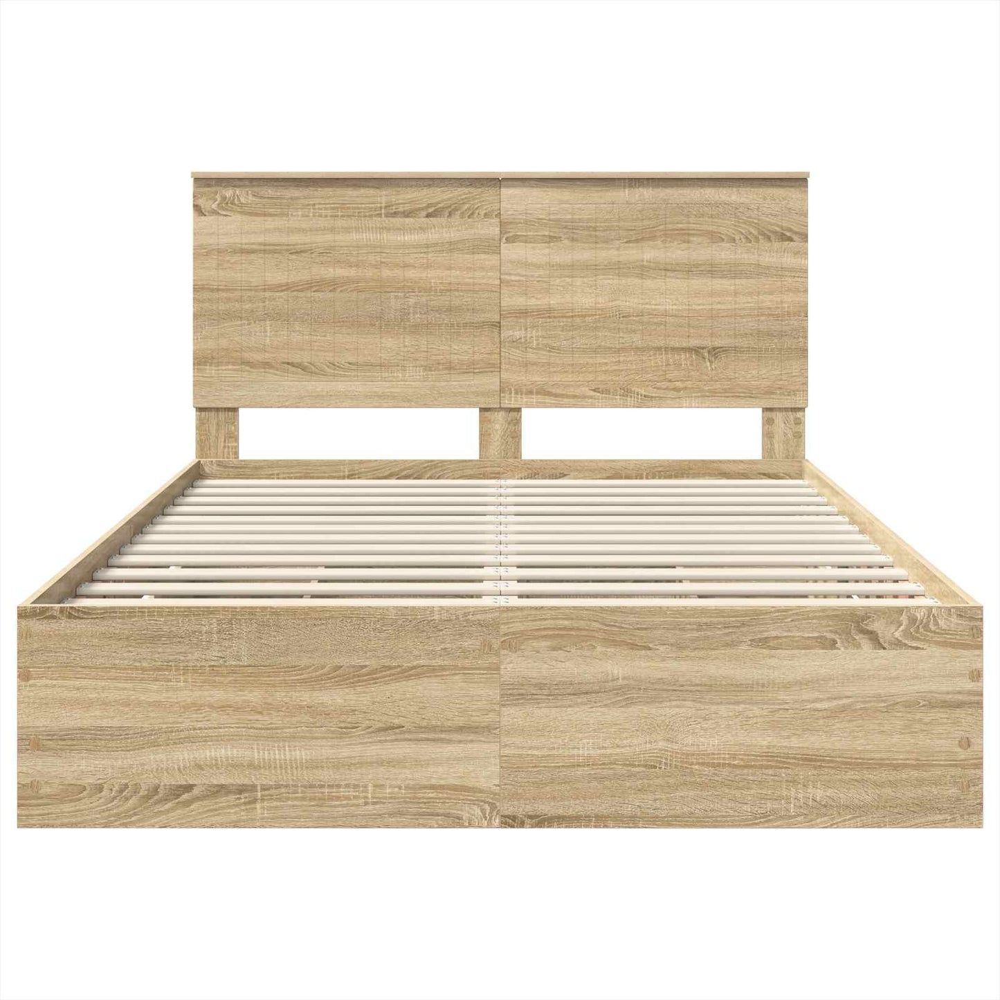 vidaXL Σκελετός Κρεβατιού Δρύς Sonoma 140 x 200 cm Μηχανήματος Ξύλο