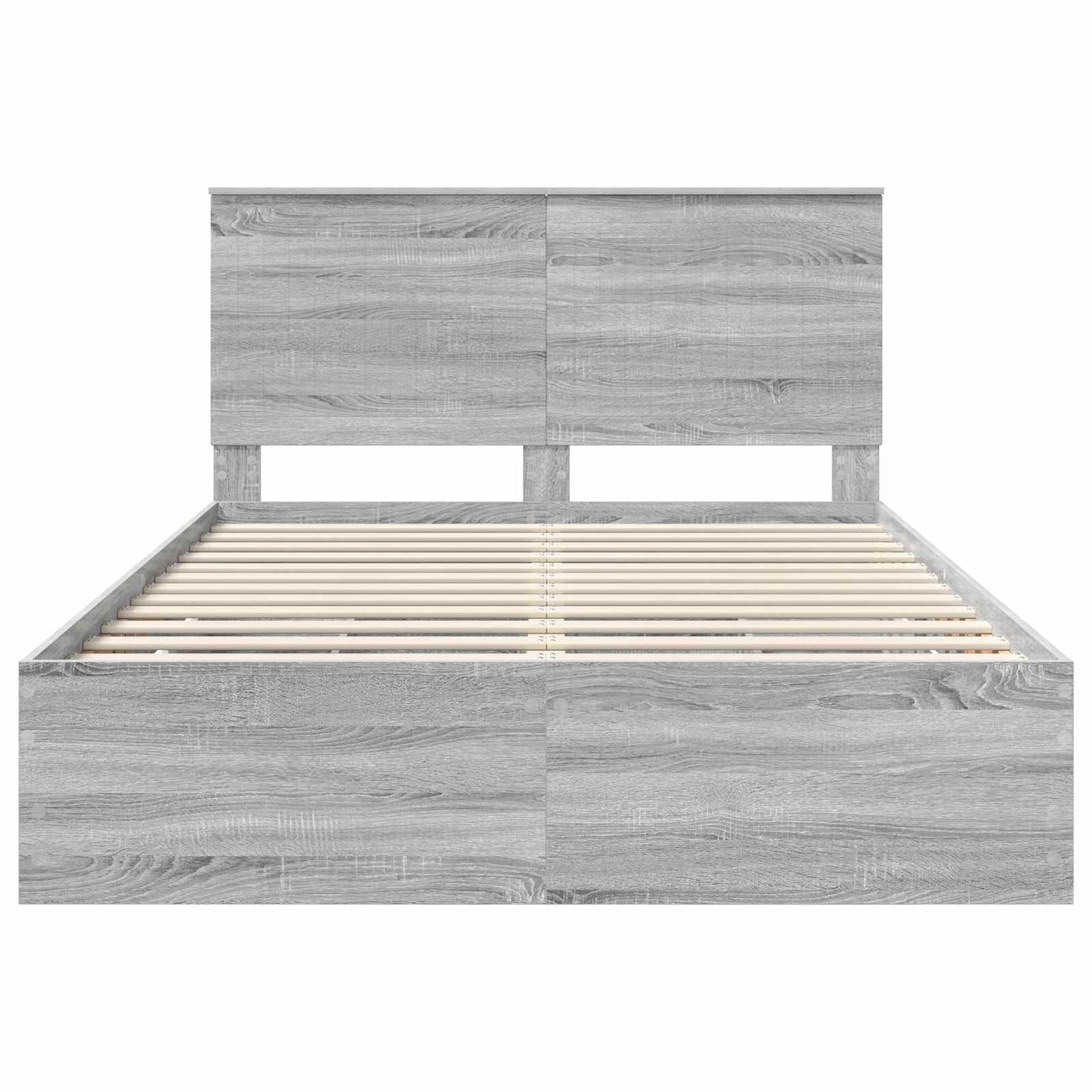 vidaXL Σκελετός Κρεβατιού Γκρίζο Σονομα 140 x 200 cm Μηχανήματος Ξύλο