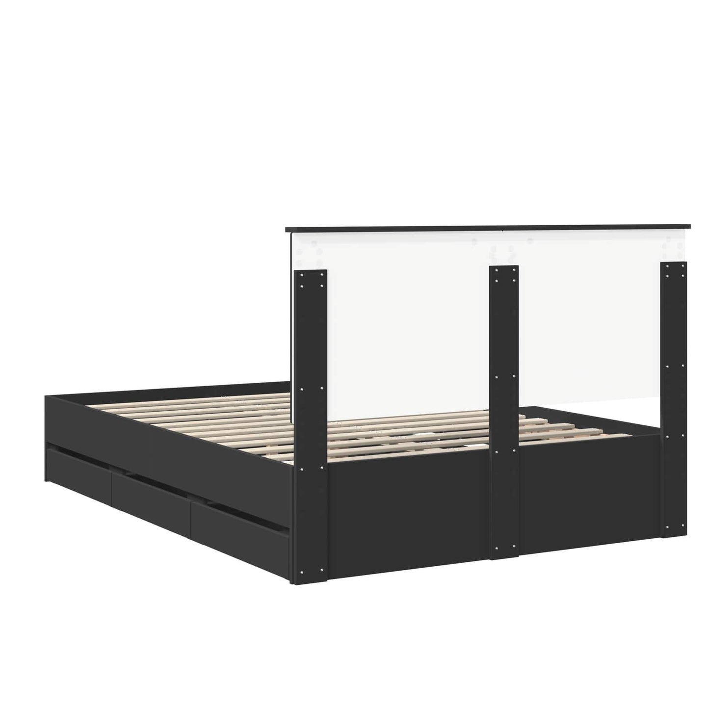 vidaXL Σκελετός Κρεβατιού Μαύρο 140 x 190 cm Μηχανήματος Ξύλο