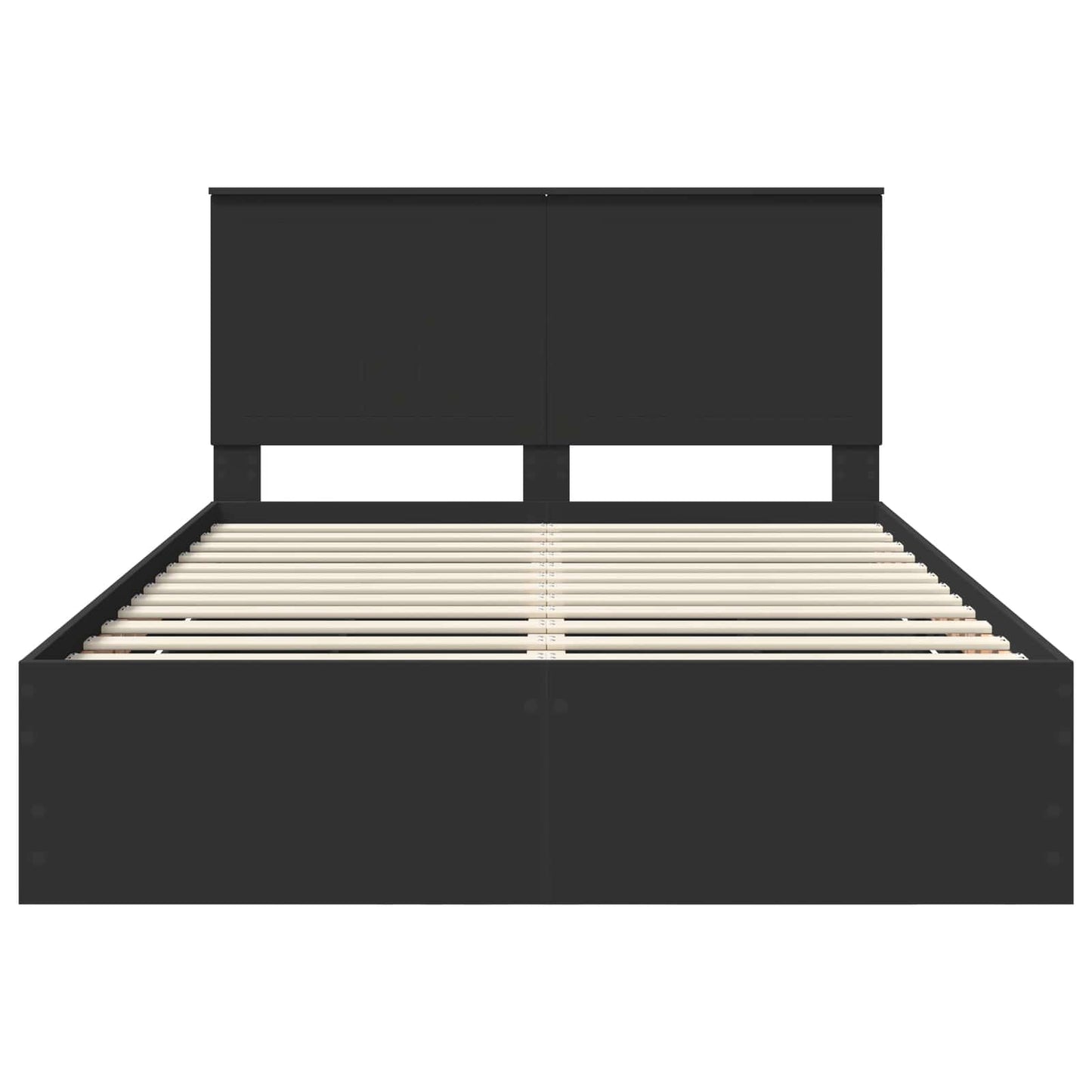 vidaXL Σκελετός Κρεβατιού Μαύρο 140 x 190 cm Μηχανήματος Ξύλο