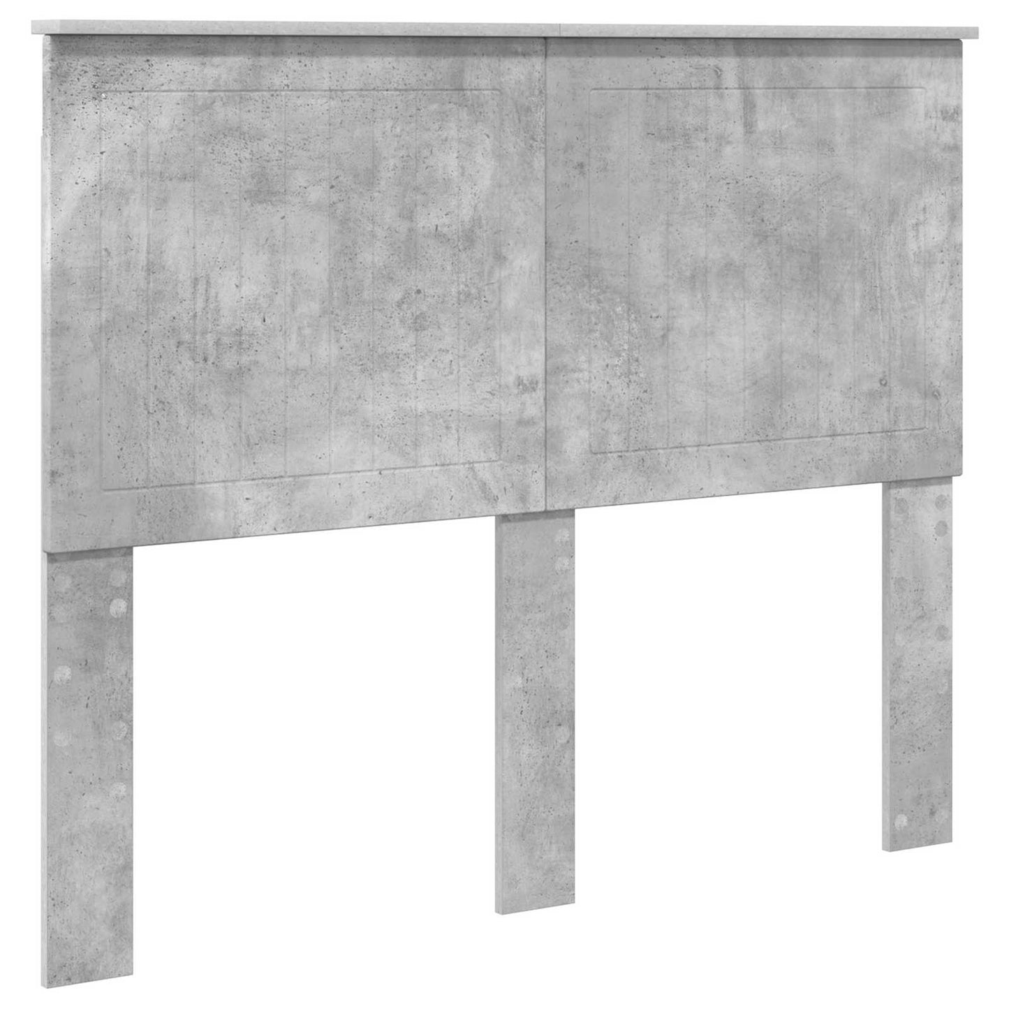 vidaXL Σκελετός Κρεβατιού Σκυρόδεμα Γκρι 135 x 190 cm Μηχανήματος Ξύλο