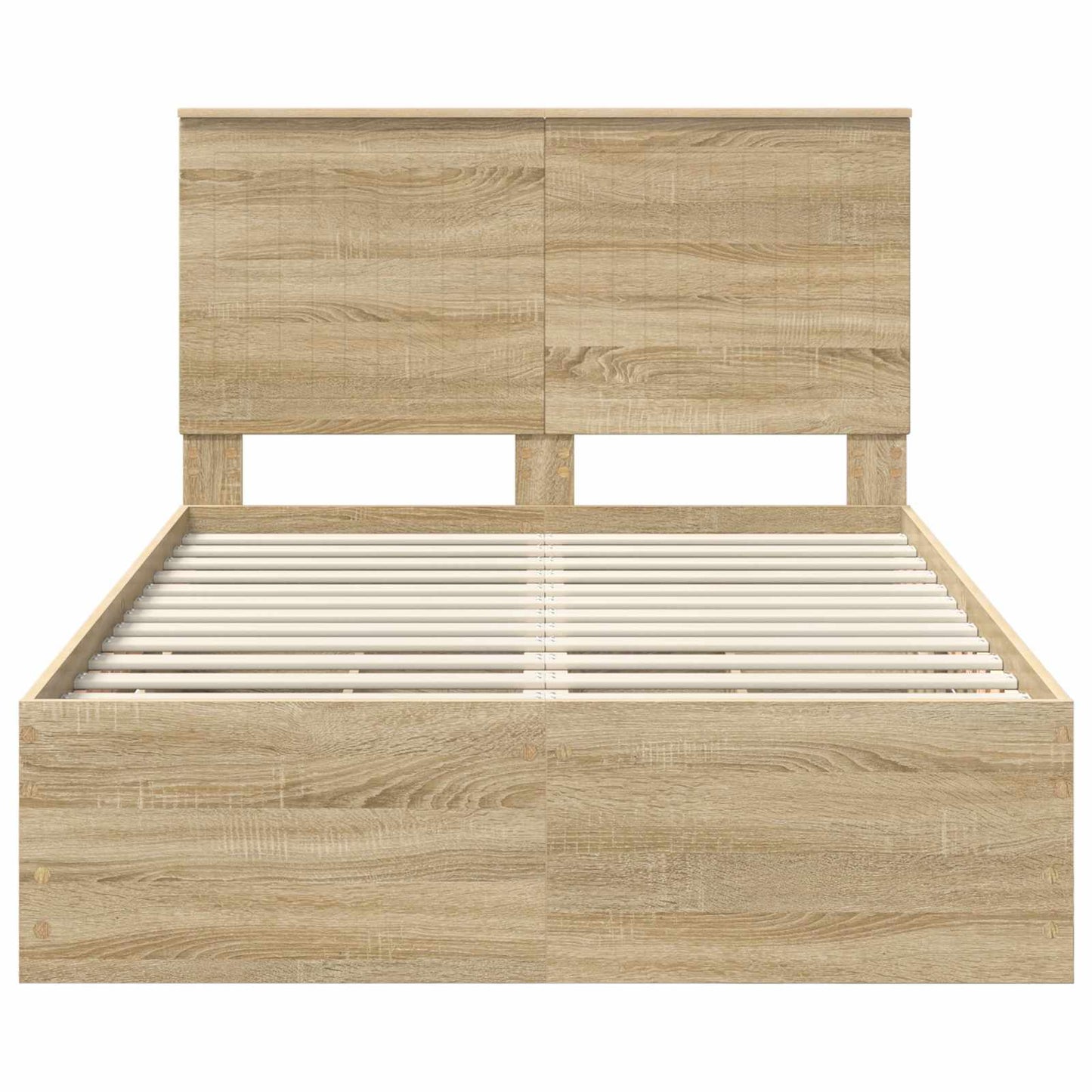 vidaXL Σκελετός Κρεβατιού Δρύς Sonoma 120 x 200 cm Μηχανήματος Ξύλο