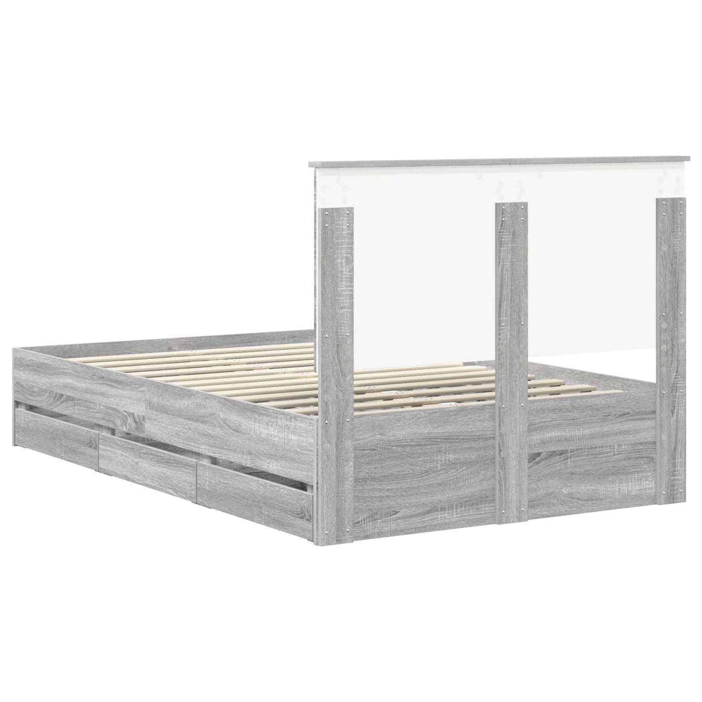 vidaXL Σκελετός Κρεβατιού Γκρίζο Σονομα 120 x 190 cm Μηχανήματος Ξύλο