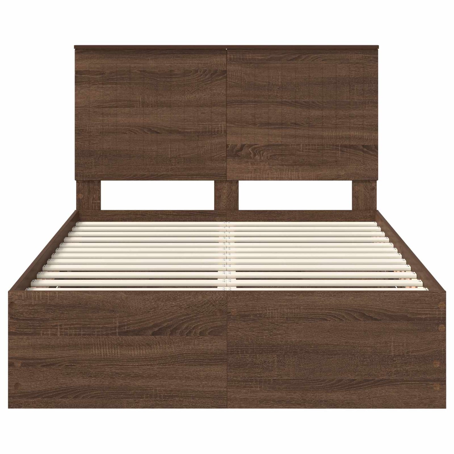 vidaXL Σκελετός Κρεβατιού Καφέ δρυς 120 x 190 cm Μηχανήματος Ξύλο
