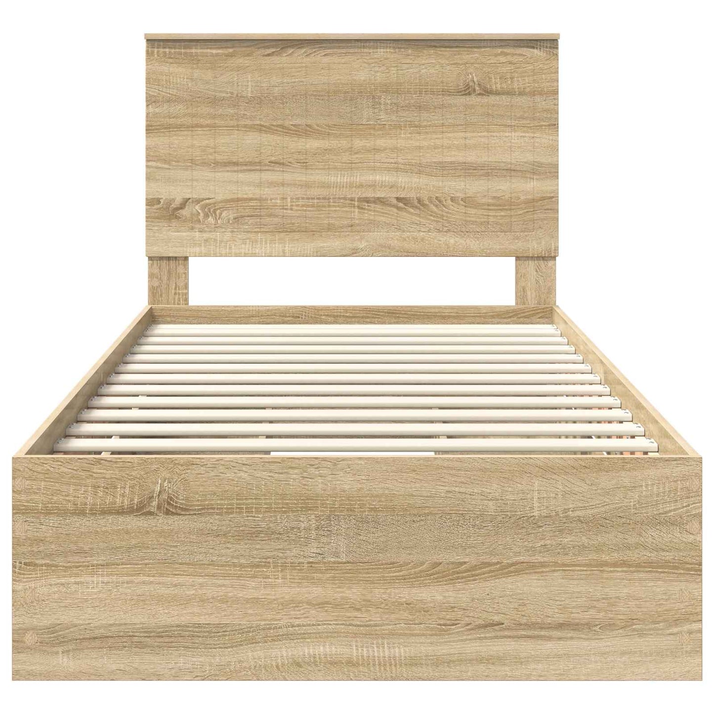 vidaXL Σκελετός Κρεβατιού Δρύς Sonoma 100 x 200 cm Μηχανήματος Ξύλο