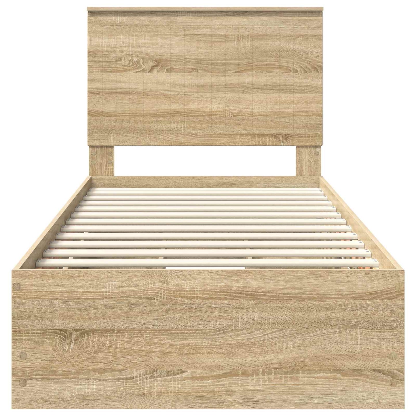 vidaXL Σκελετός Κρεβατιού Δρύς Sonoma 90 x 200 cm Μηχανήματος Ξύλο
