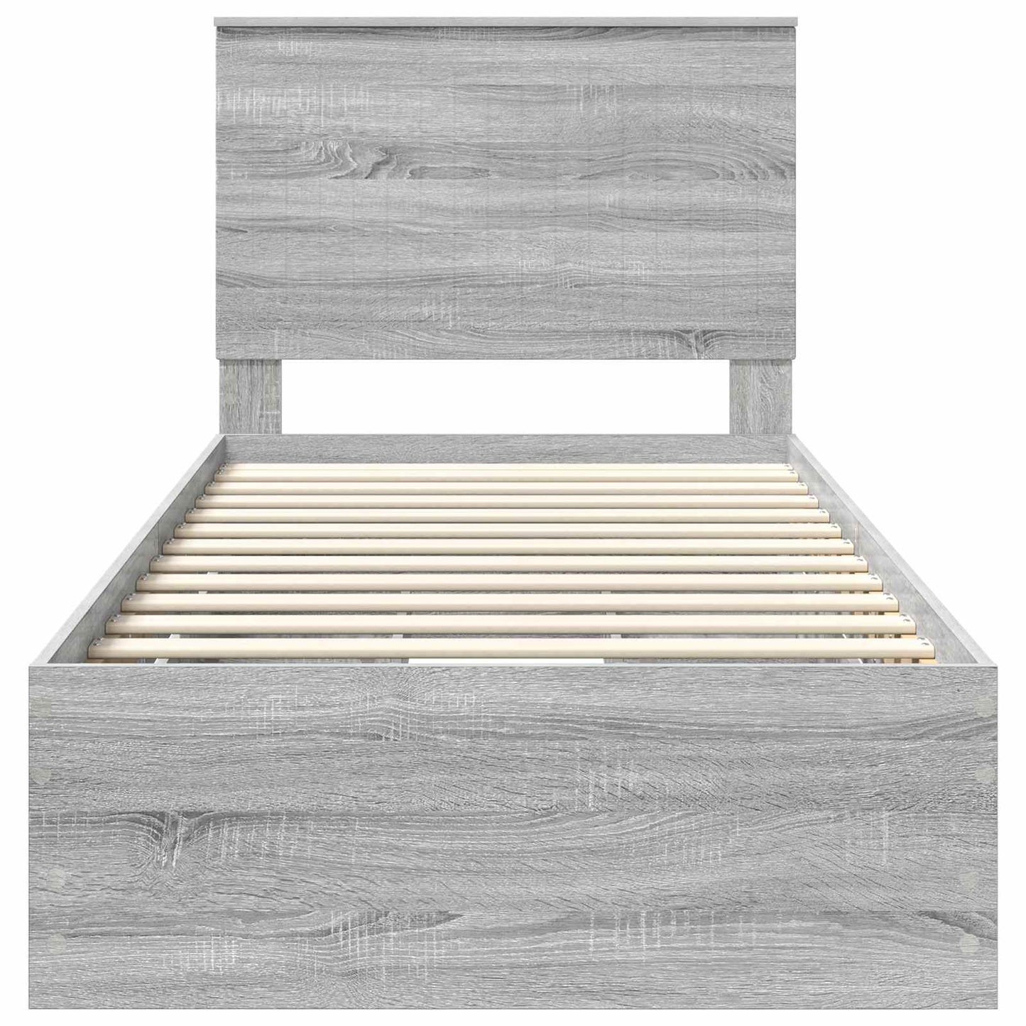 vidaXL Σκελετός Κρεβατιού Γκρίζο Σονομα 90 x 200 cm Μηχανήματος Ξύλο