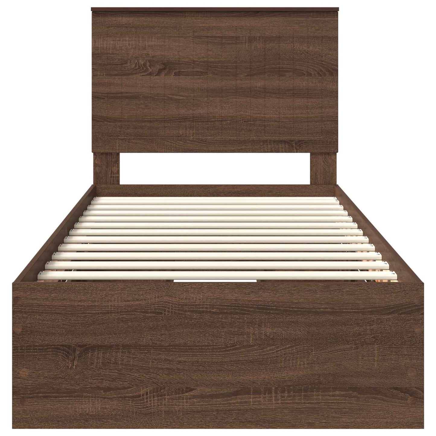 vidaXL Σκελετός Κρεβατιού Καφέ δρυς 90 x 190 cm Μηχανήματος Ξύλο