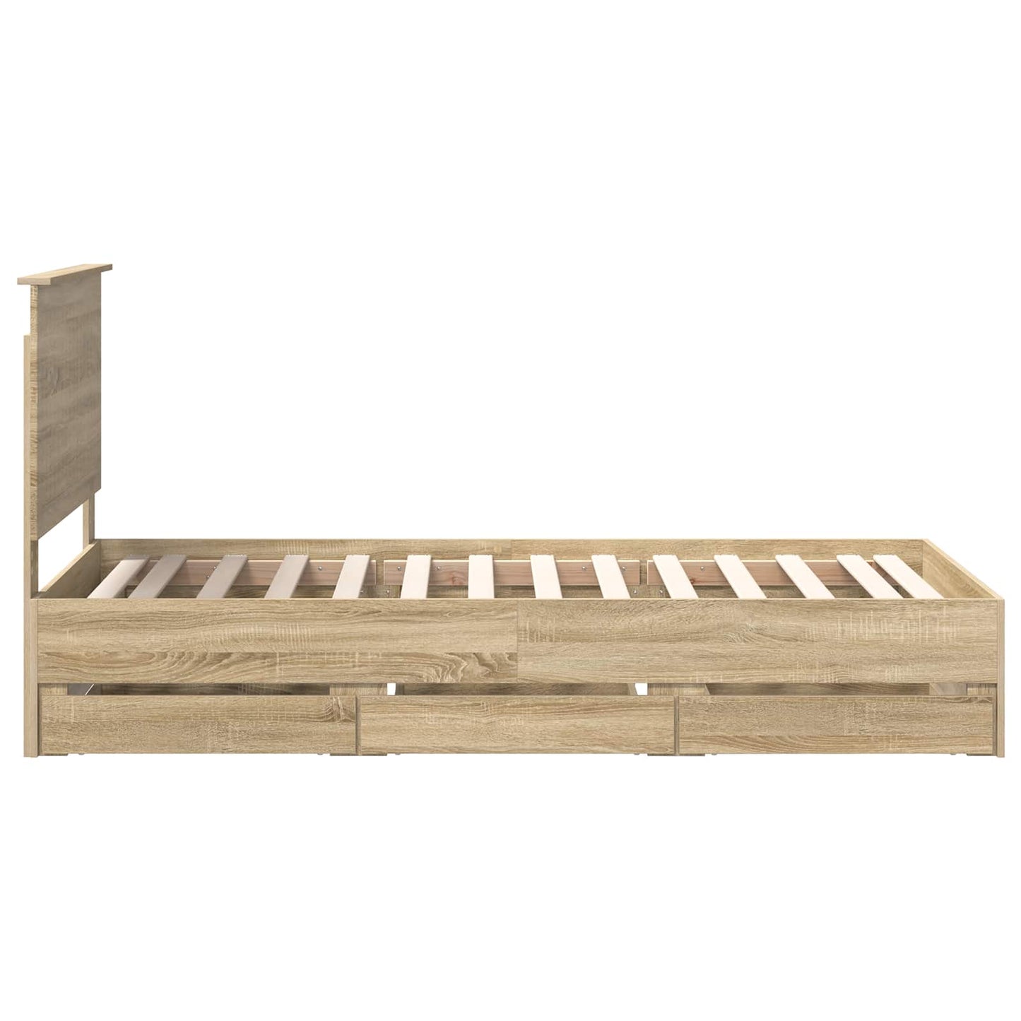 vidaXL Σκελετός Κρεβατιού Δρύς Sonoma 90 x 200 cm Μηχανήματος Ξύλο