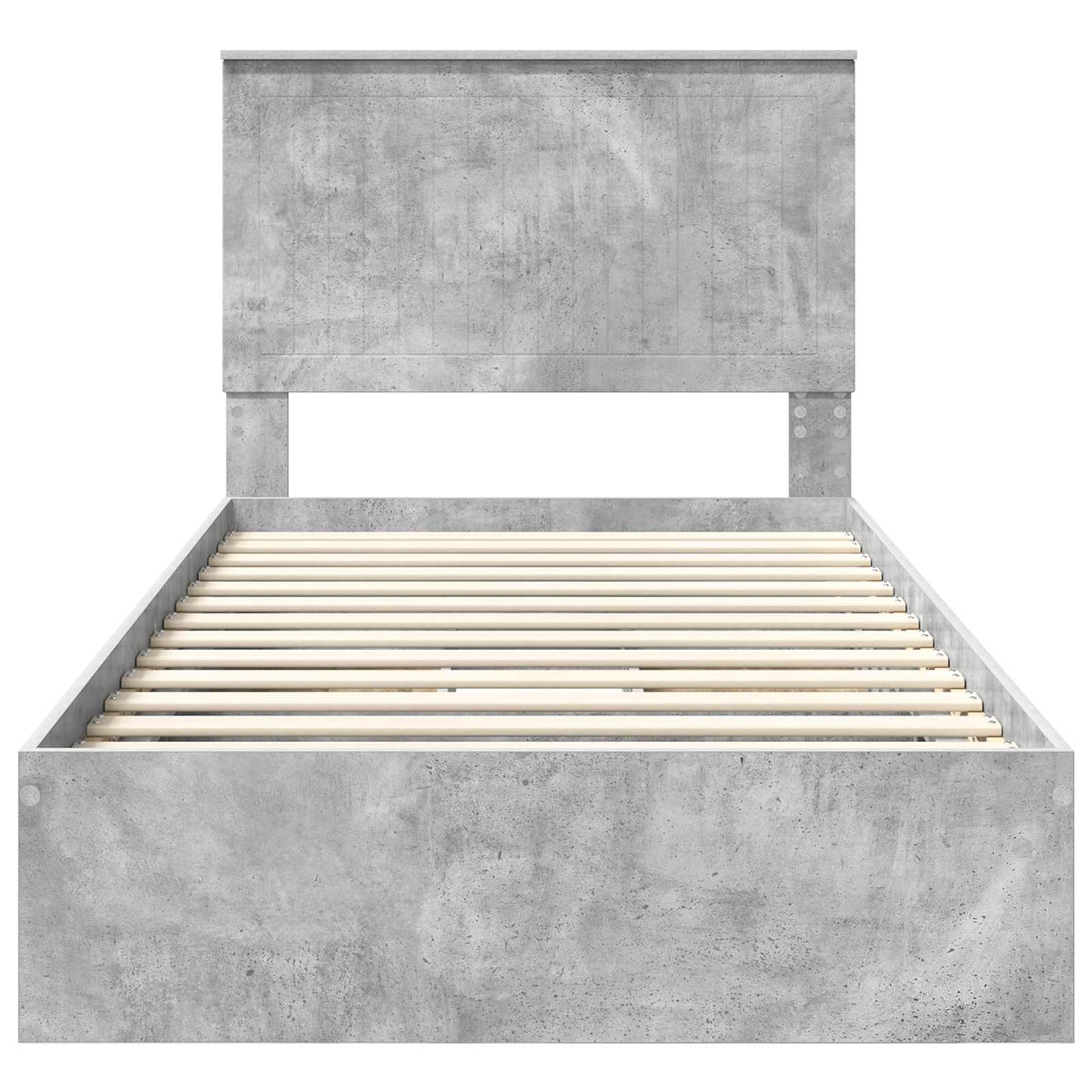 vidaXL Κρεβάτι Αποθήκης Σκυρόδεμα Γκρι 100 x 200 cm Επεξεργασμένο ξύλο