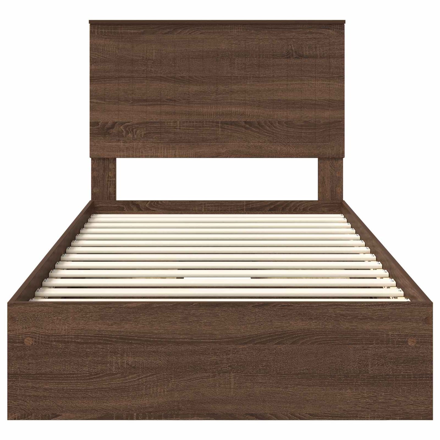 vidaXL Κρεβάτι Αποθήκης Καφέ δρυς 100 x 200 cm Επεξεργασμένο ξύλο