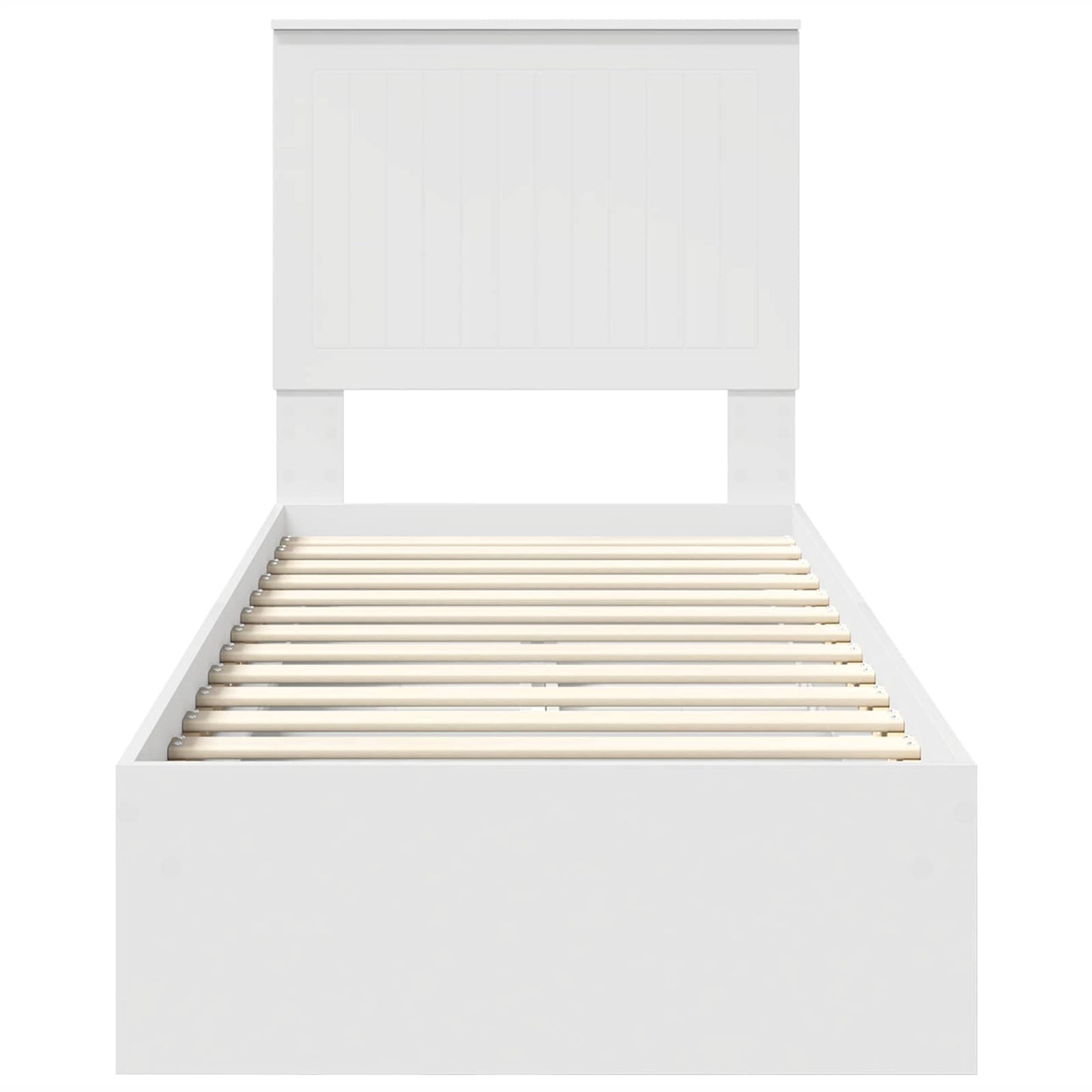 vidaXL Κρεβάτι Αποθήκης Λευκό 75 x 190 cm Επεξεργασμένο ξύλο