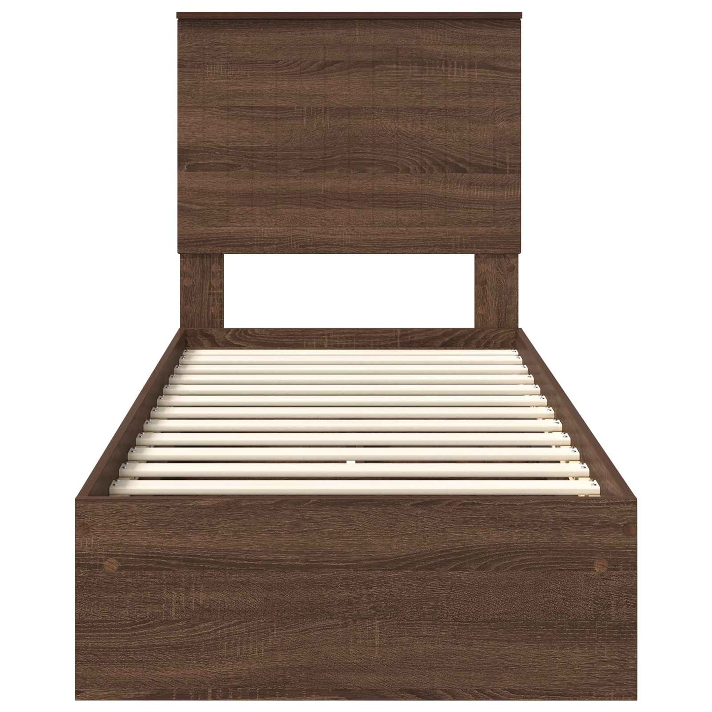 vidaXL Κρεβάτι Αποθήκης Καφέ δρυς 75 x 190 cm Επεξεργασμένο ξύλο