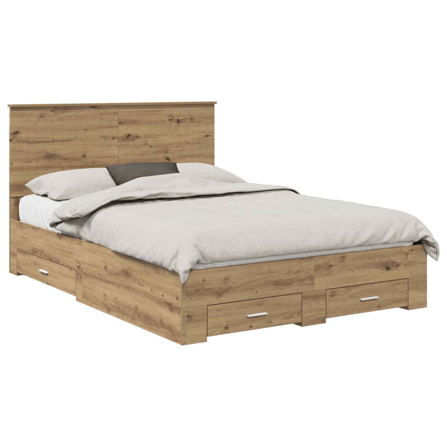vidaXL Σκελετός Κρεβατιού Artisan Oak 135 x 190 cm Επεξεργασμένο ξύλο