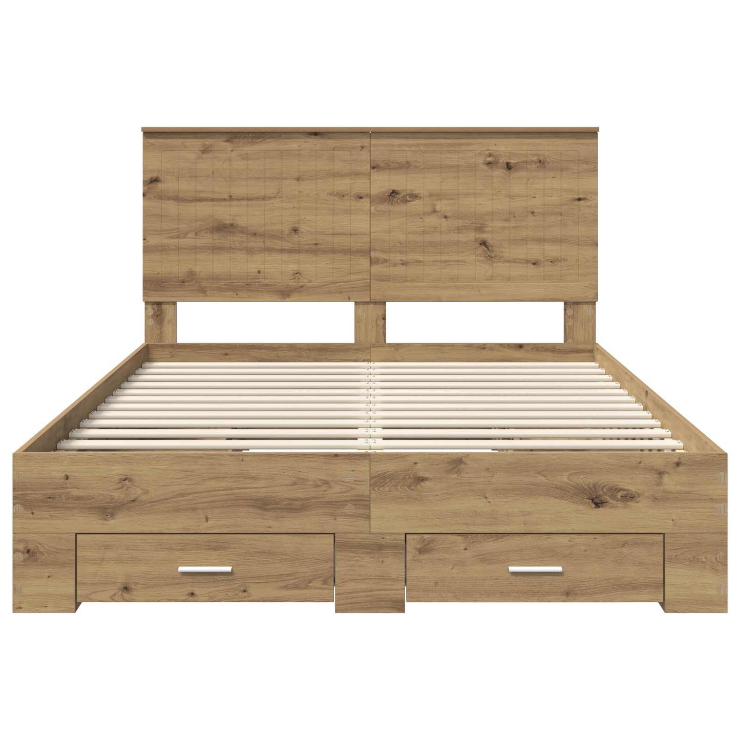 vidaXL Σκελετός Κρεβατιού Artisan Oak 135 x 190 cm Επεξεργασμένο ξύλο