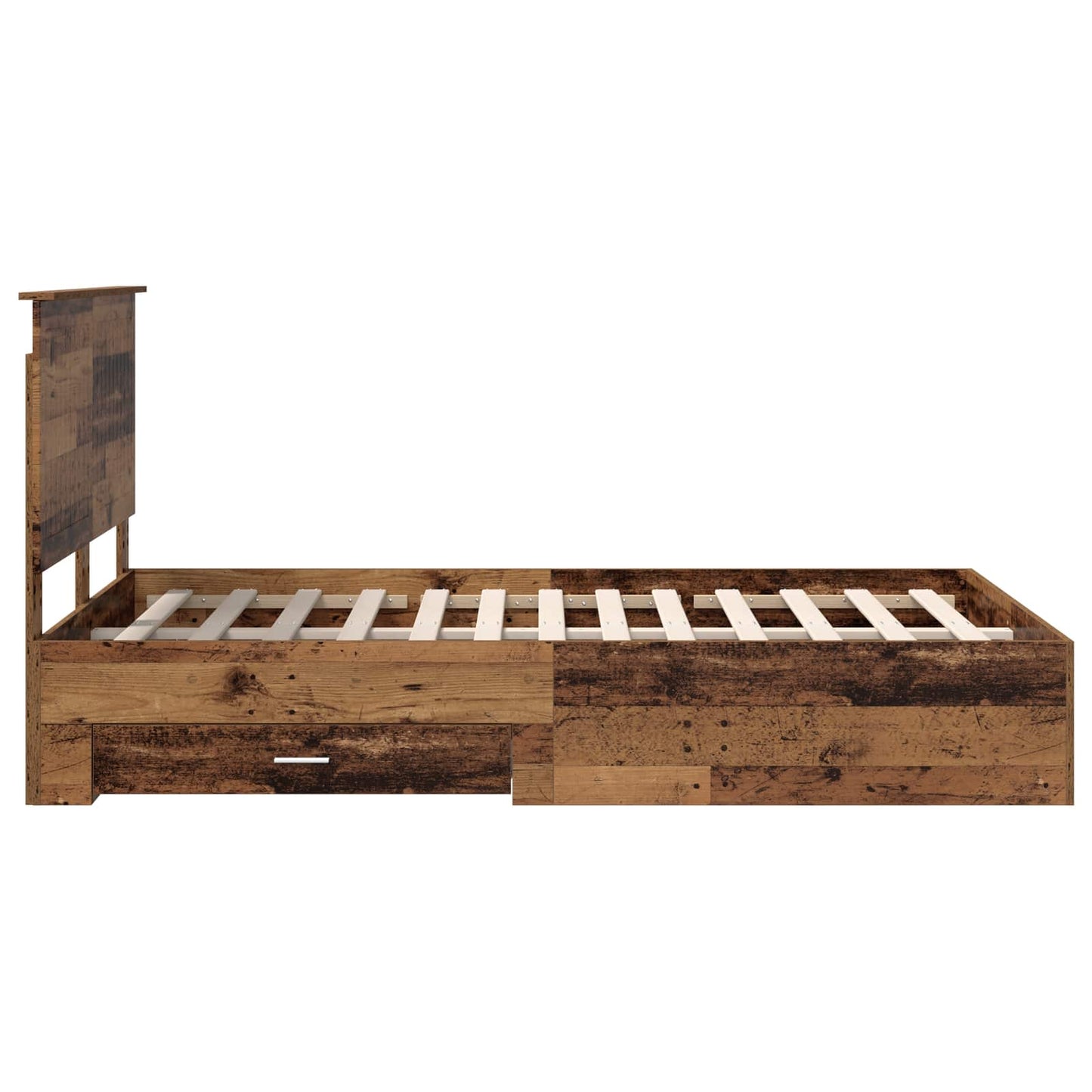 vidaXL Σκελετός Κρεβατιού Παλιό ξύλο 120 x 200 cm Επεξεργασμένο ξύλο