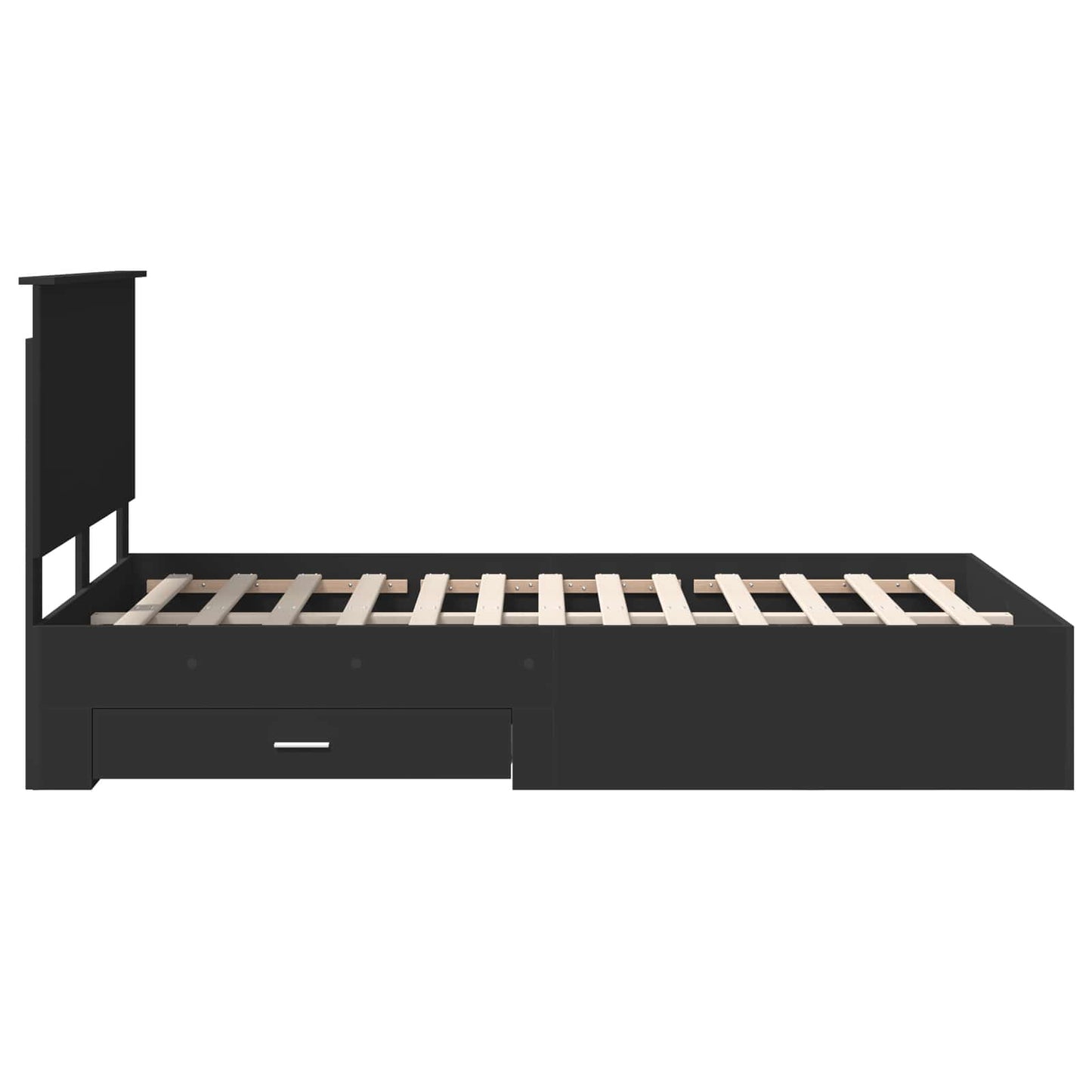 vidaXL Σκελετός Κρεβατιού Μαύρο 120 x 190 cm Επεξεργασμένο ξύλο