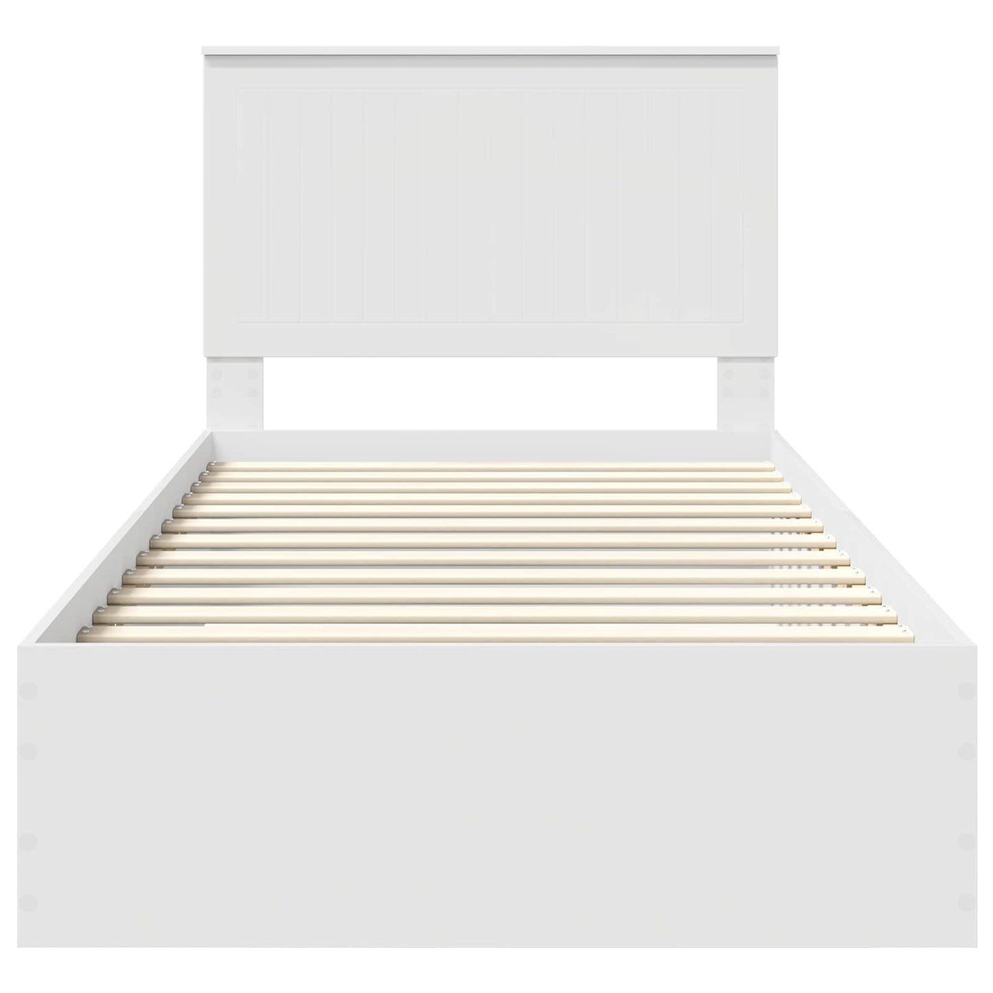 vidaXL Σκελετός Κρεβατιού Λευκό 100 x 200 cm Επεξεργασμένο ξύλο