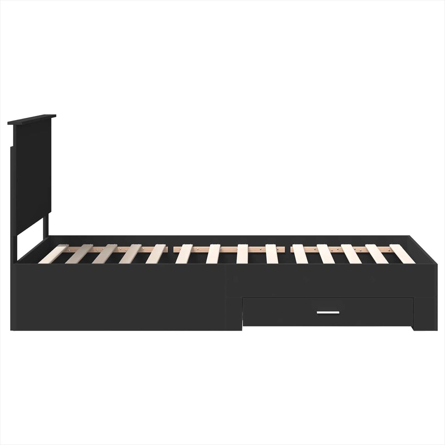 vidaXL Σκελετός Κρεβατιού με κεφαλάρι Μαύρο και Ασημί 100 x 200 cm